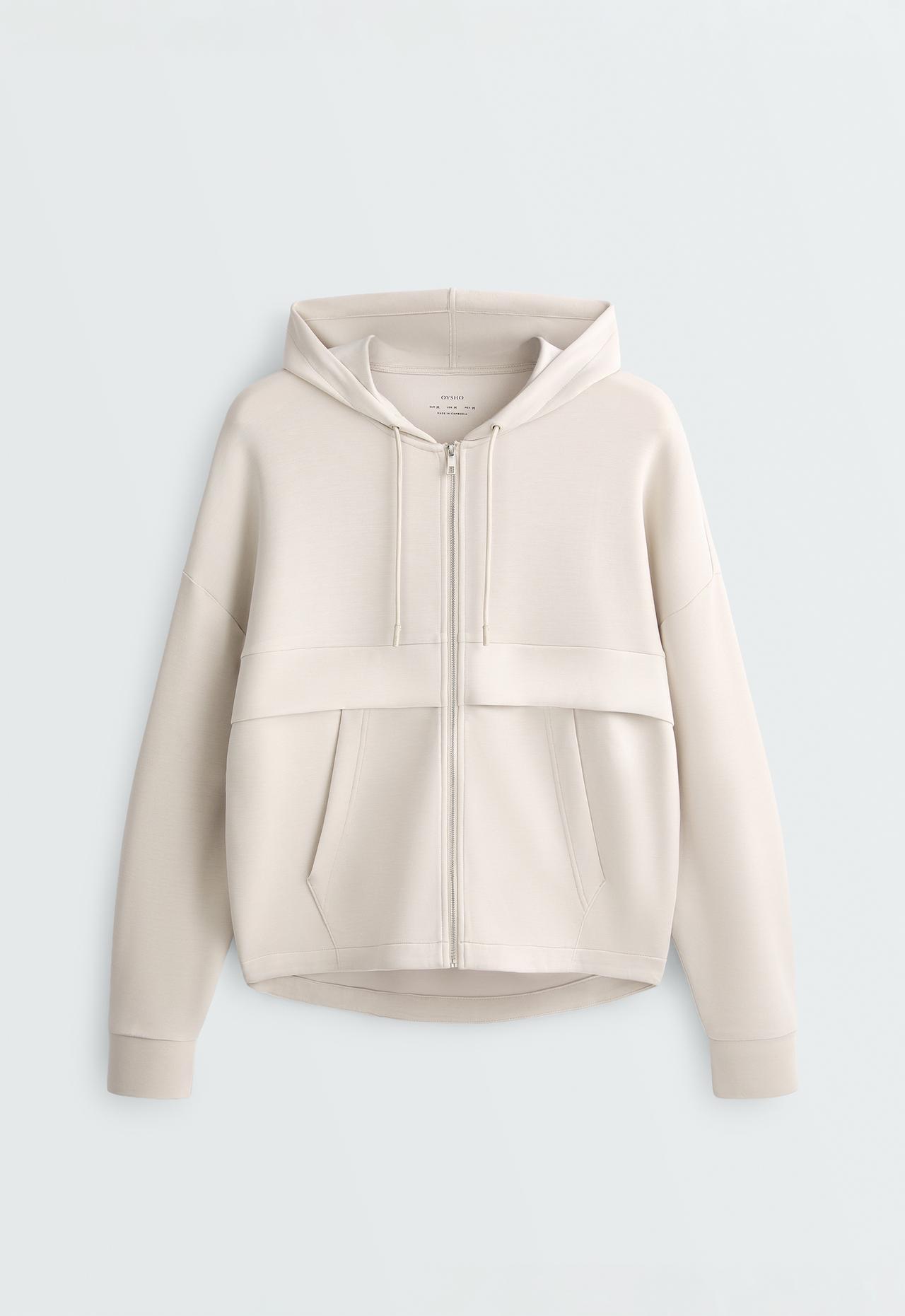 Soft-touch jacket with modal — PALE MINK
