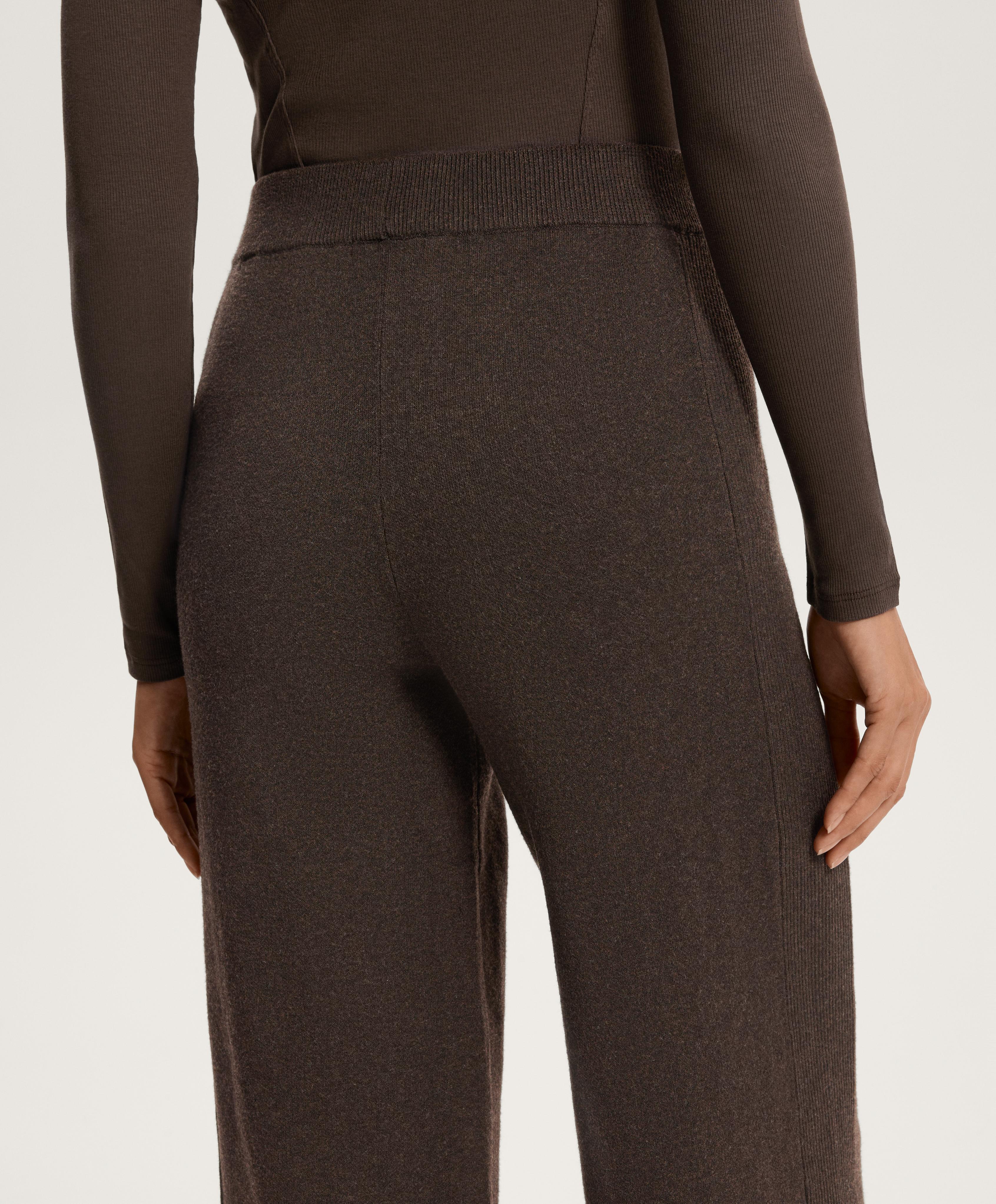 Straight-leg knit trousers with side rib - Sale Straight-leg knit trousers with side rib - Sale
