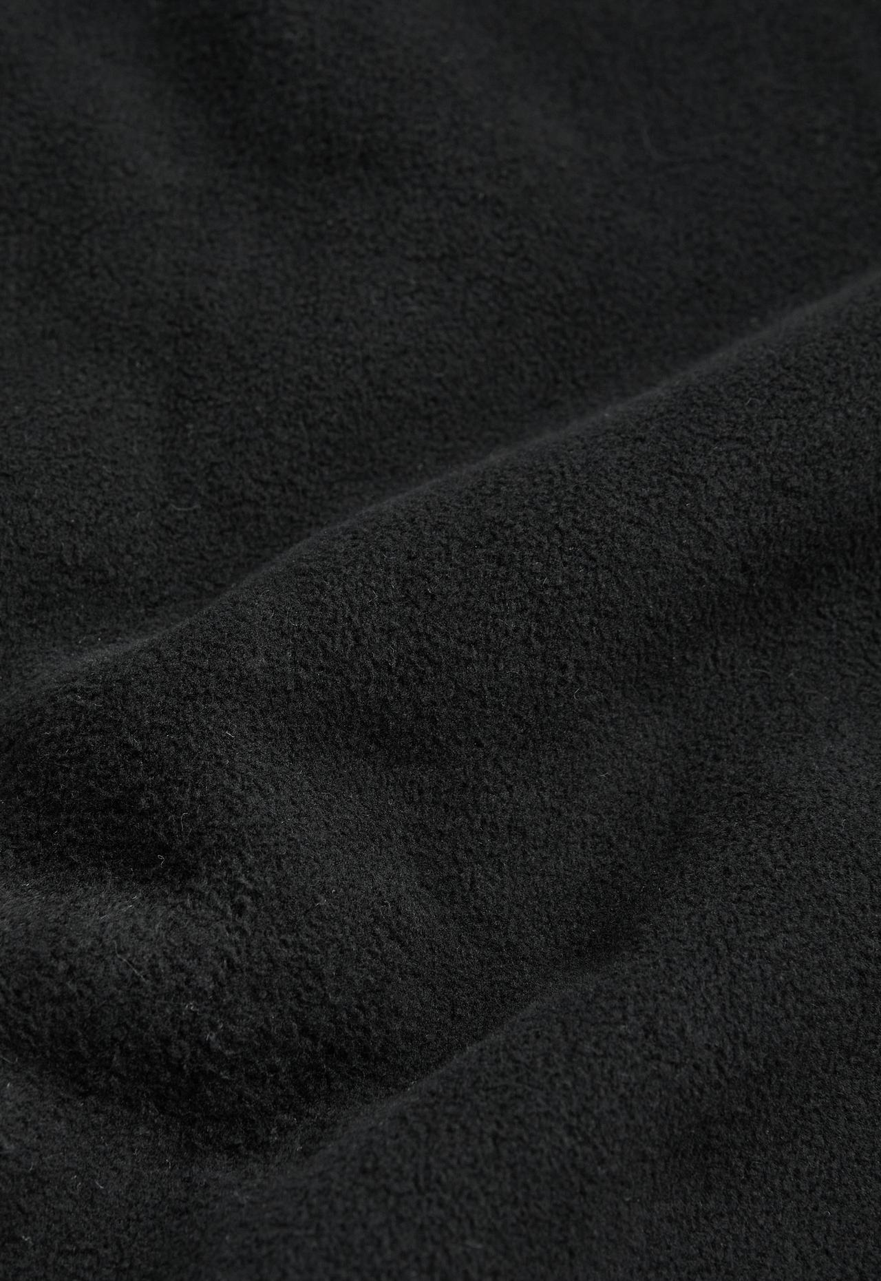 Combined faux-shearling jacket — BLACK
