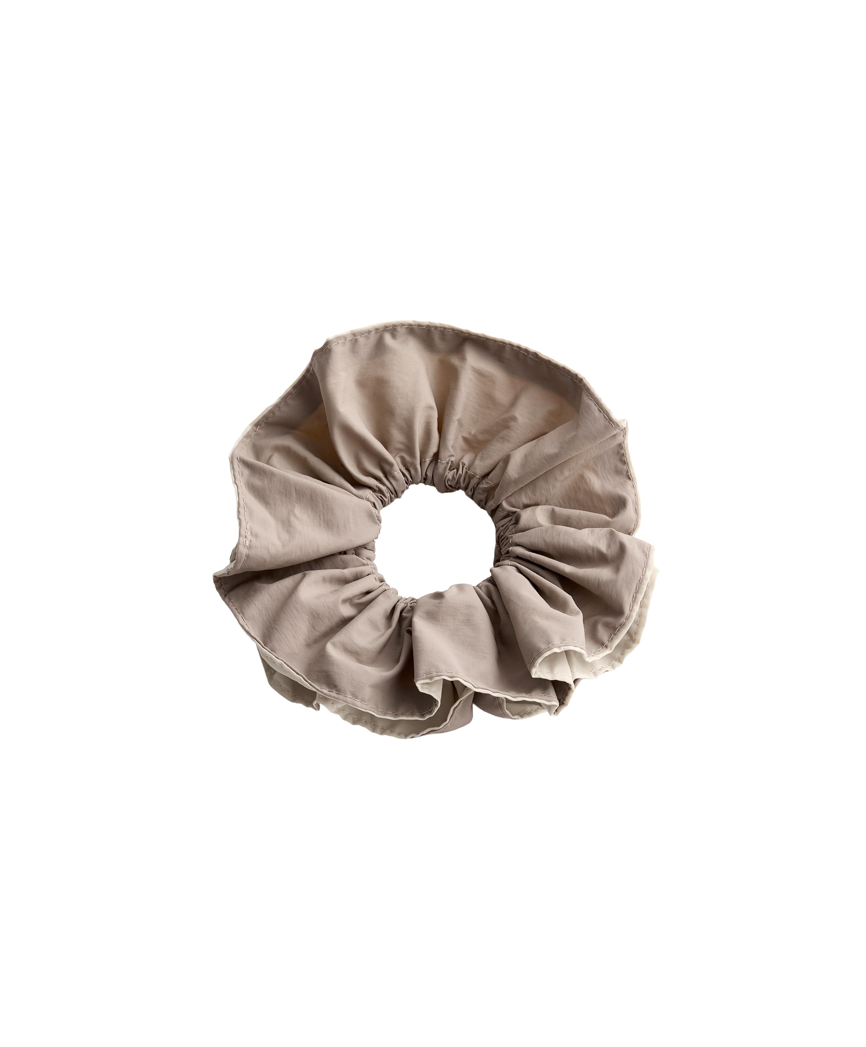 Dual-colour maxi scrunchie — MINK
