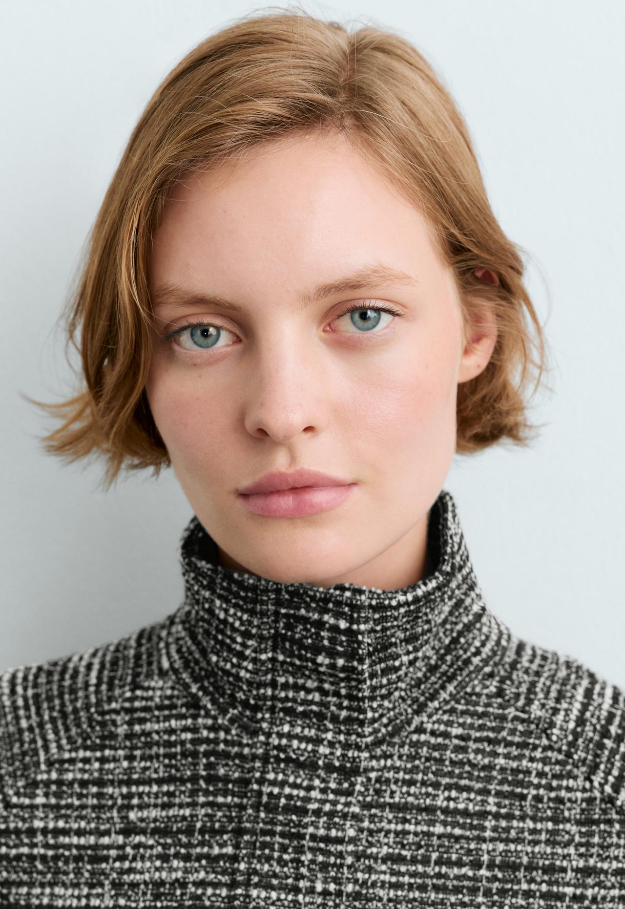 Rib-mix jacket — BLACK