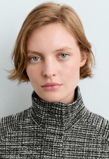 Rib-mix jacket — BLACK 3