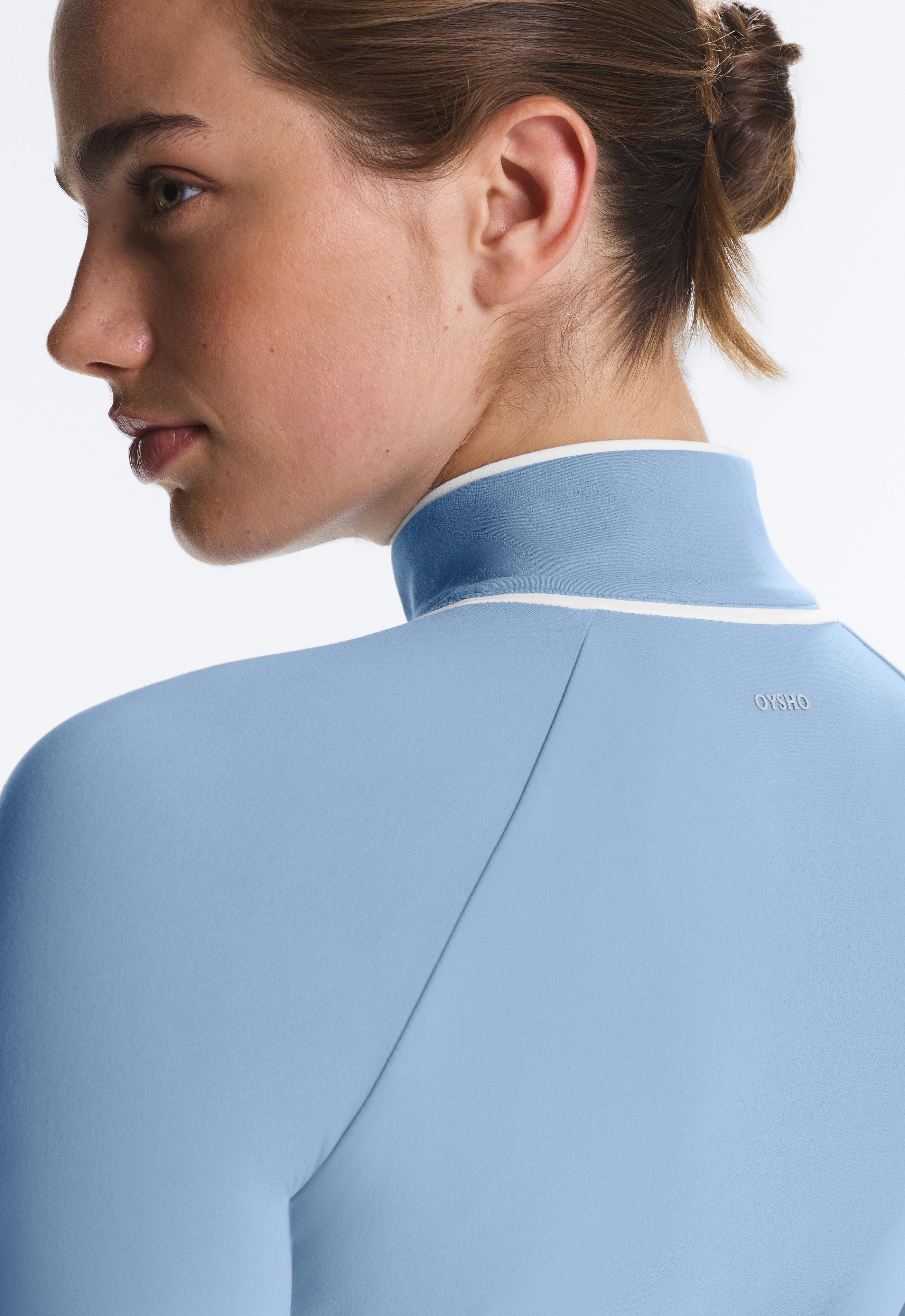 Light warm piping technical jacket — BLUE