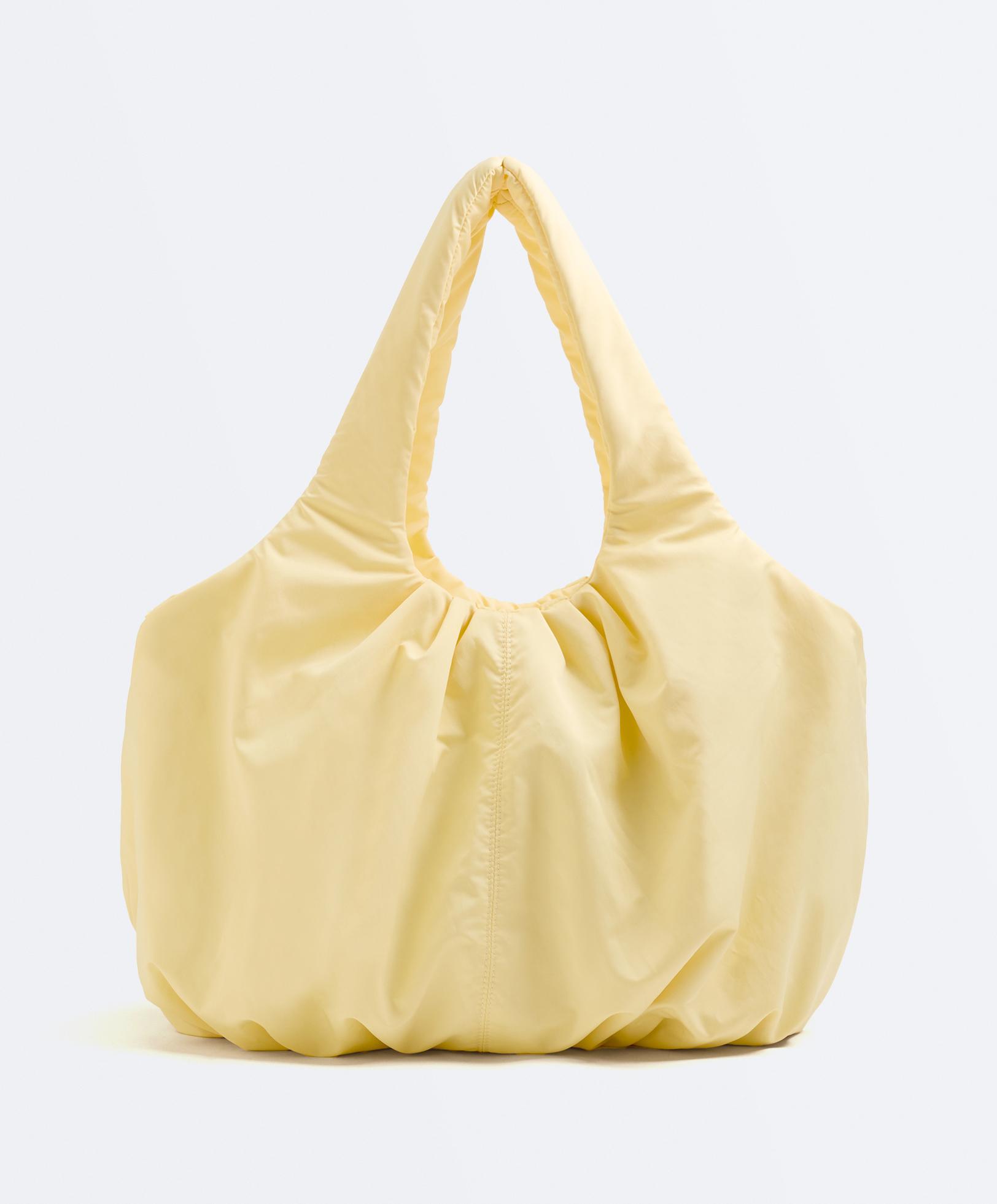Gathered shopper bag — YELLOW