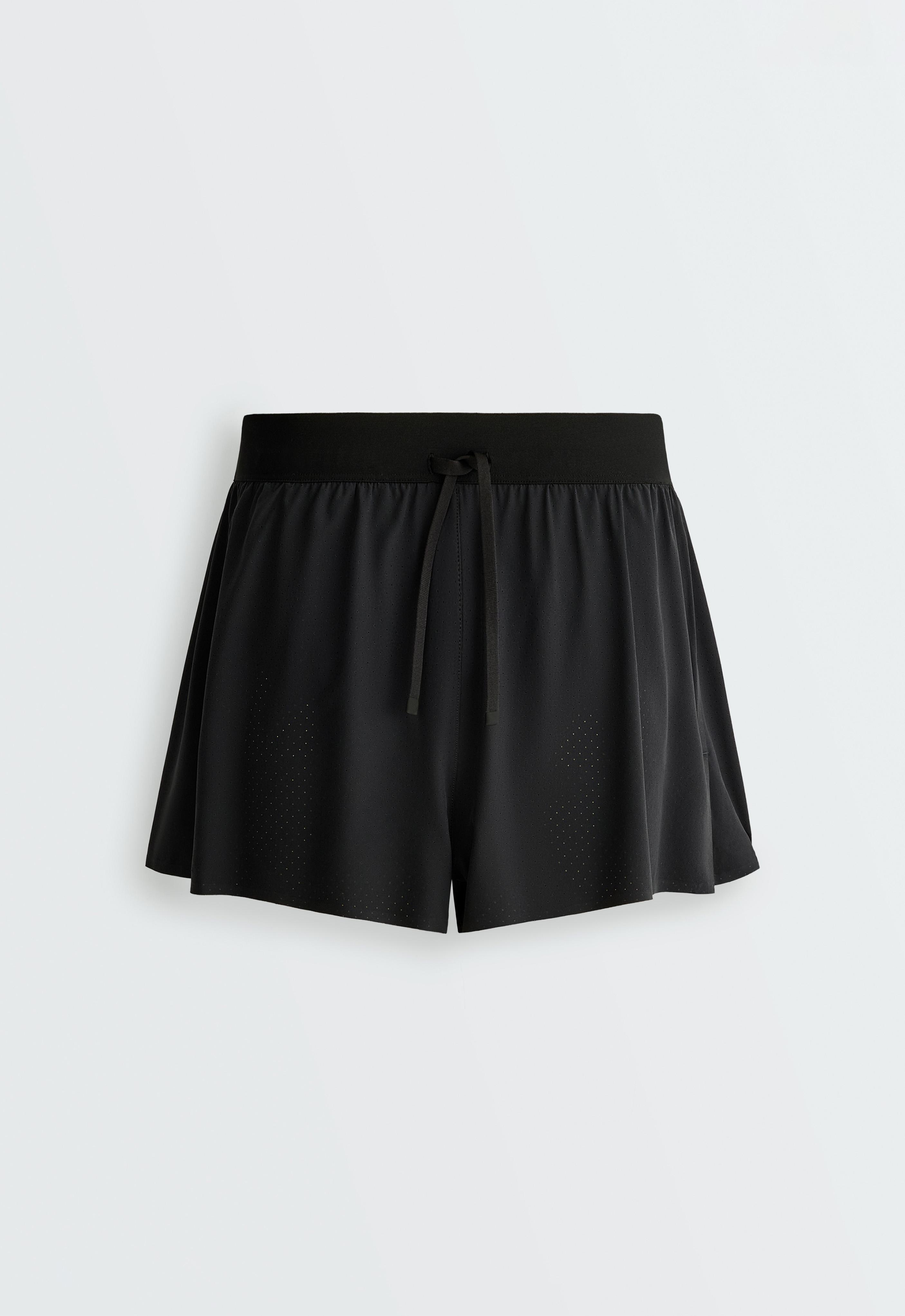 7cm high-rise technical shorts — BLACK