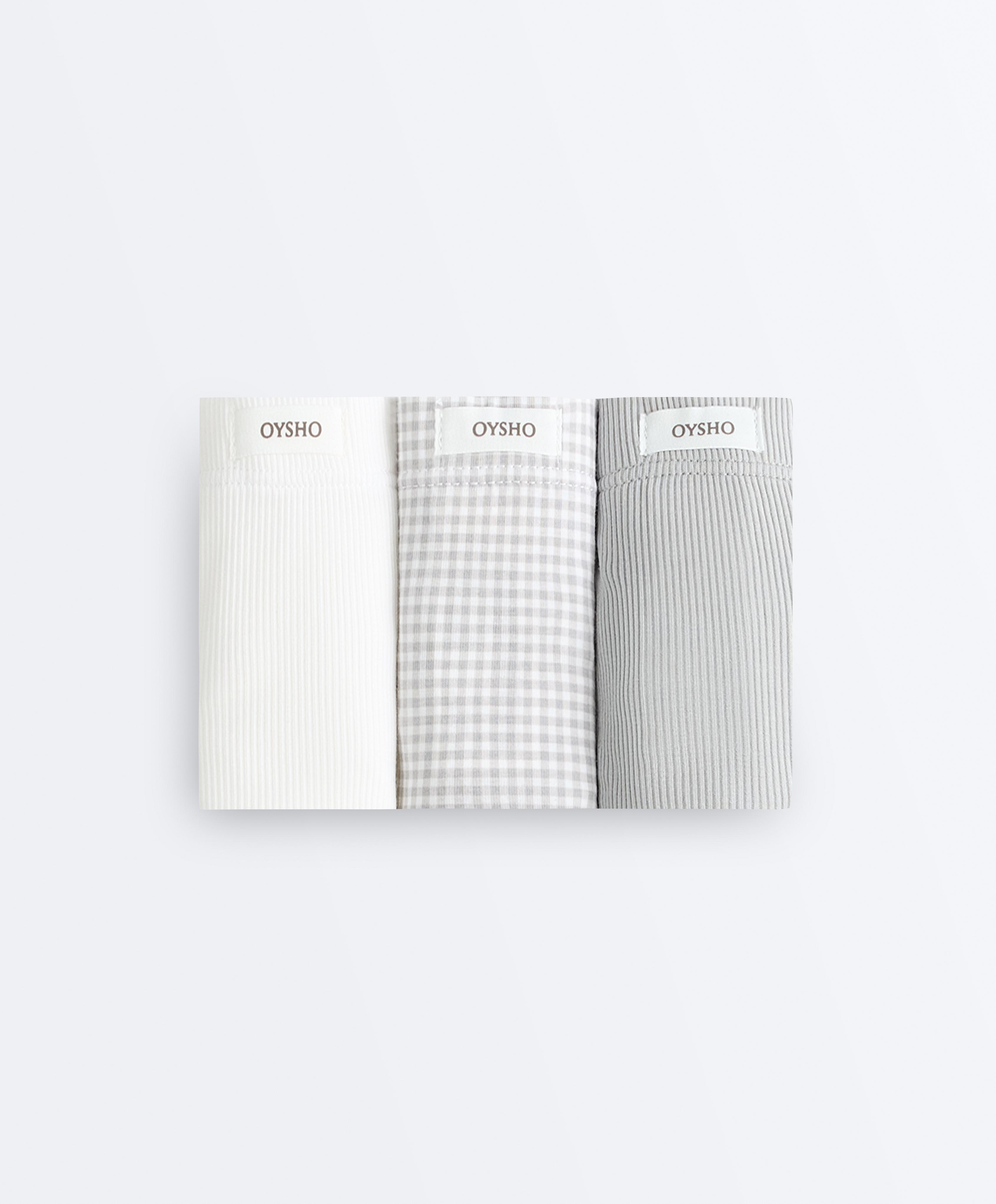 3 classic cotton briefs — PALE GREY