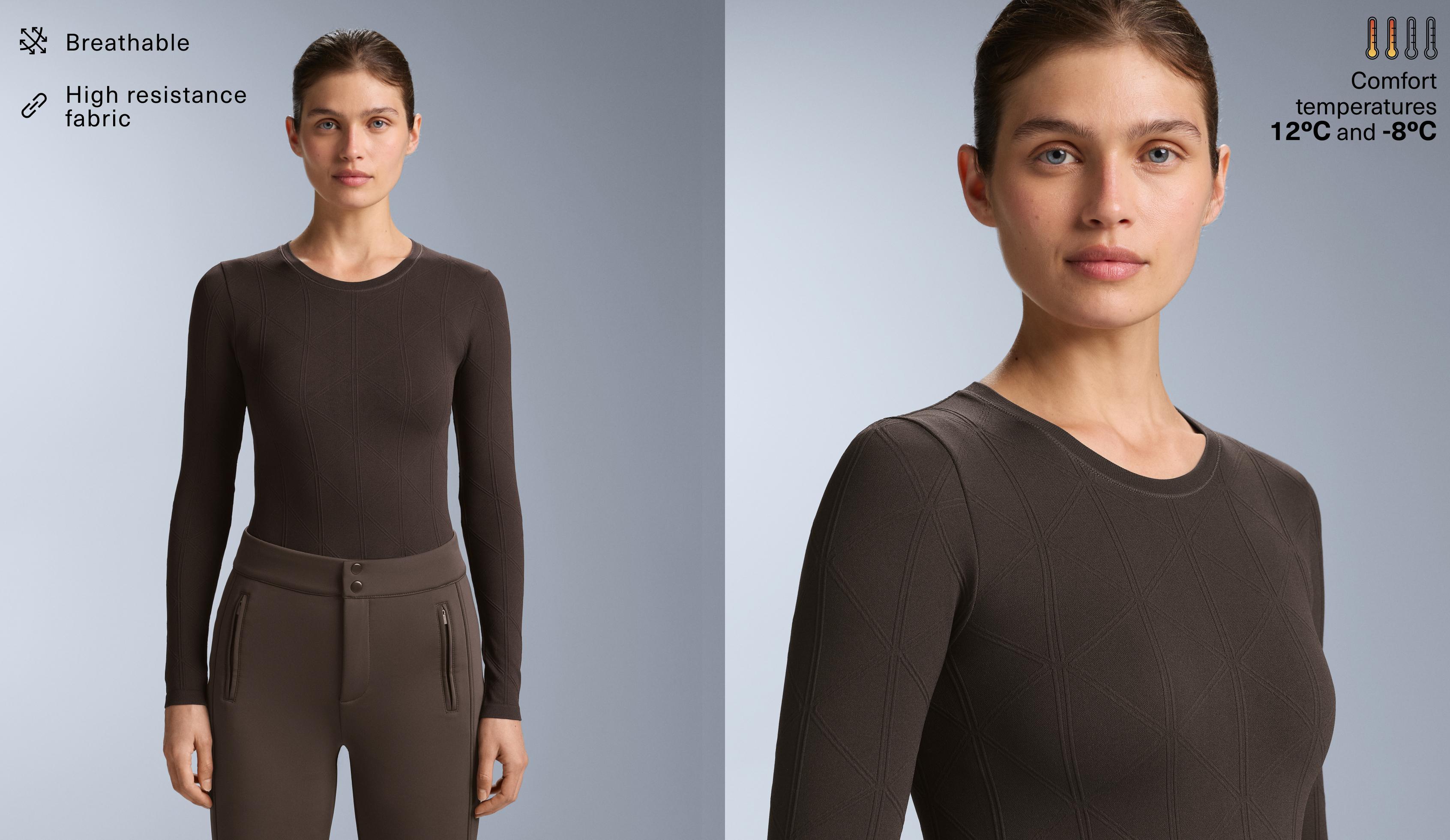 Thermal seamless jacquard base layer T-shirt Thermal seamless jacquard base layer T-shirt