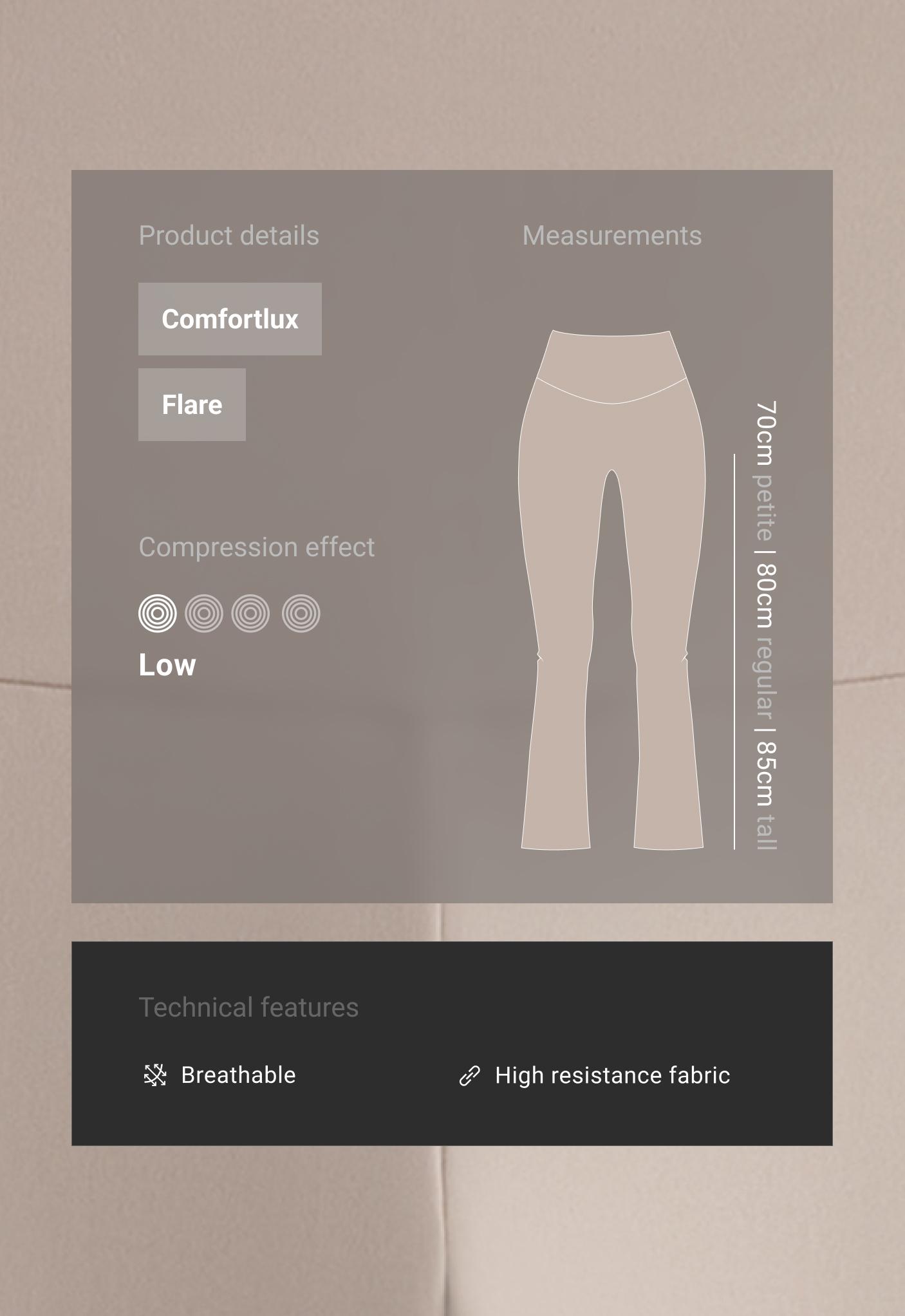 High-rise Comfortlux flare trousers