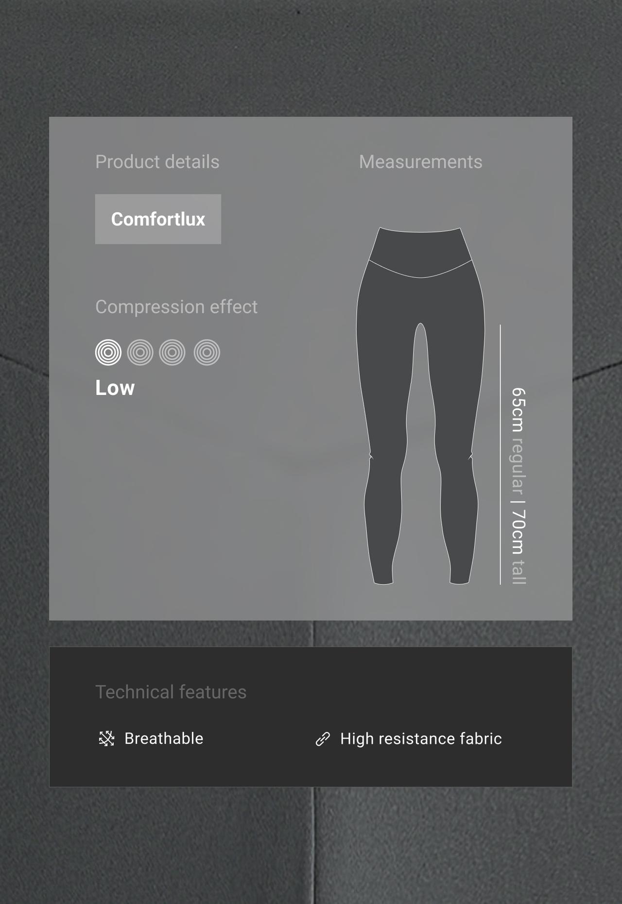 Ankle-length High rise Comfortlux leggings — STEEL GREY
