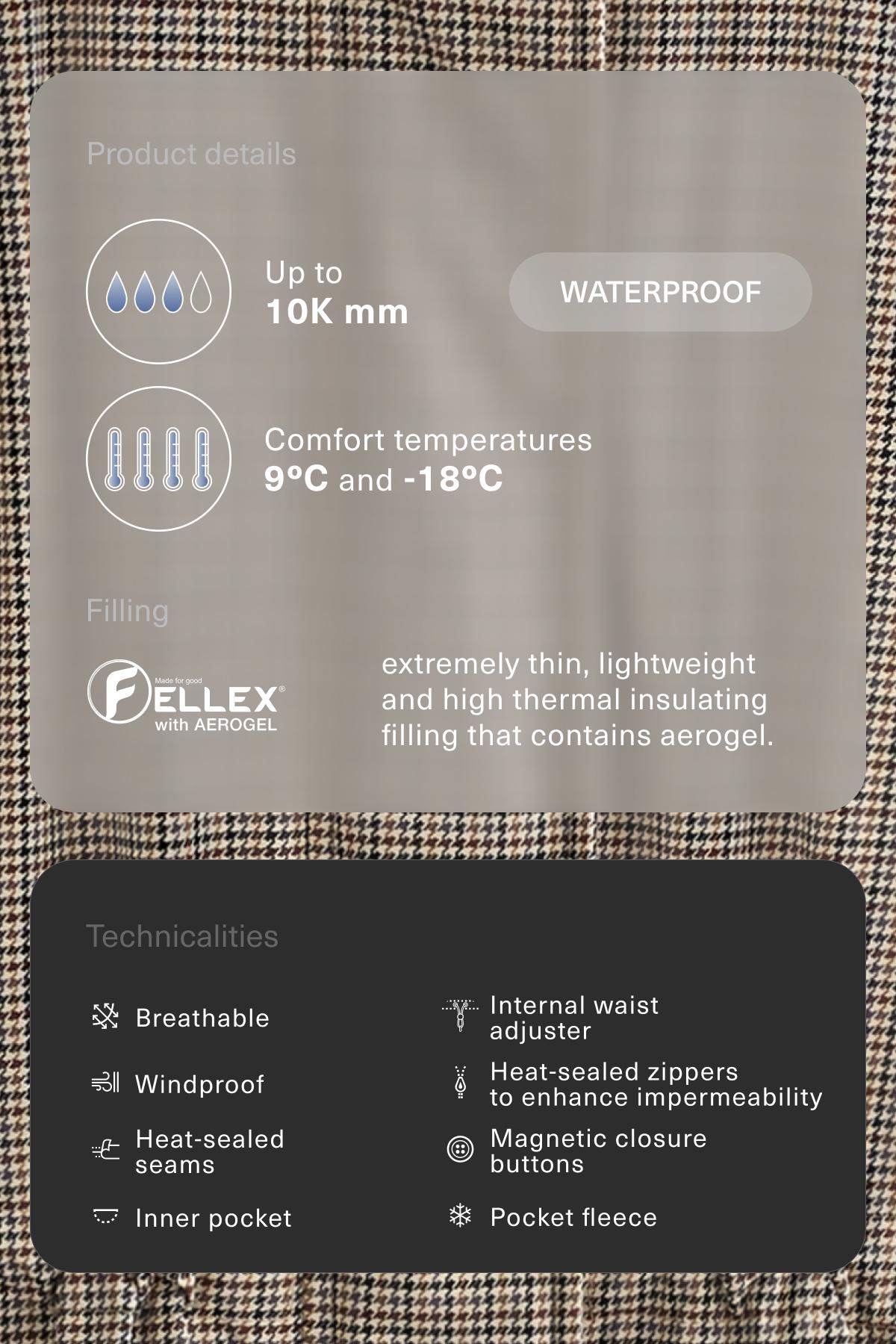 FELLEX® AEROGEL 10k waterproof padded jacket — LIGHT MINK