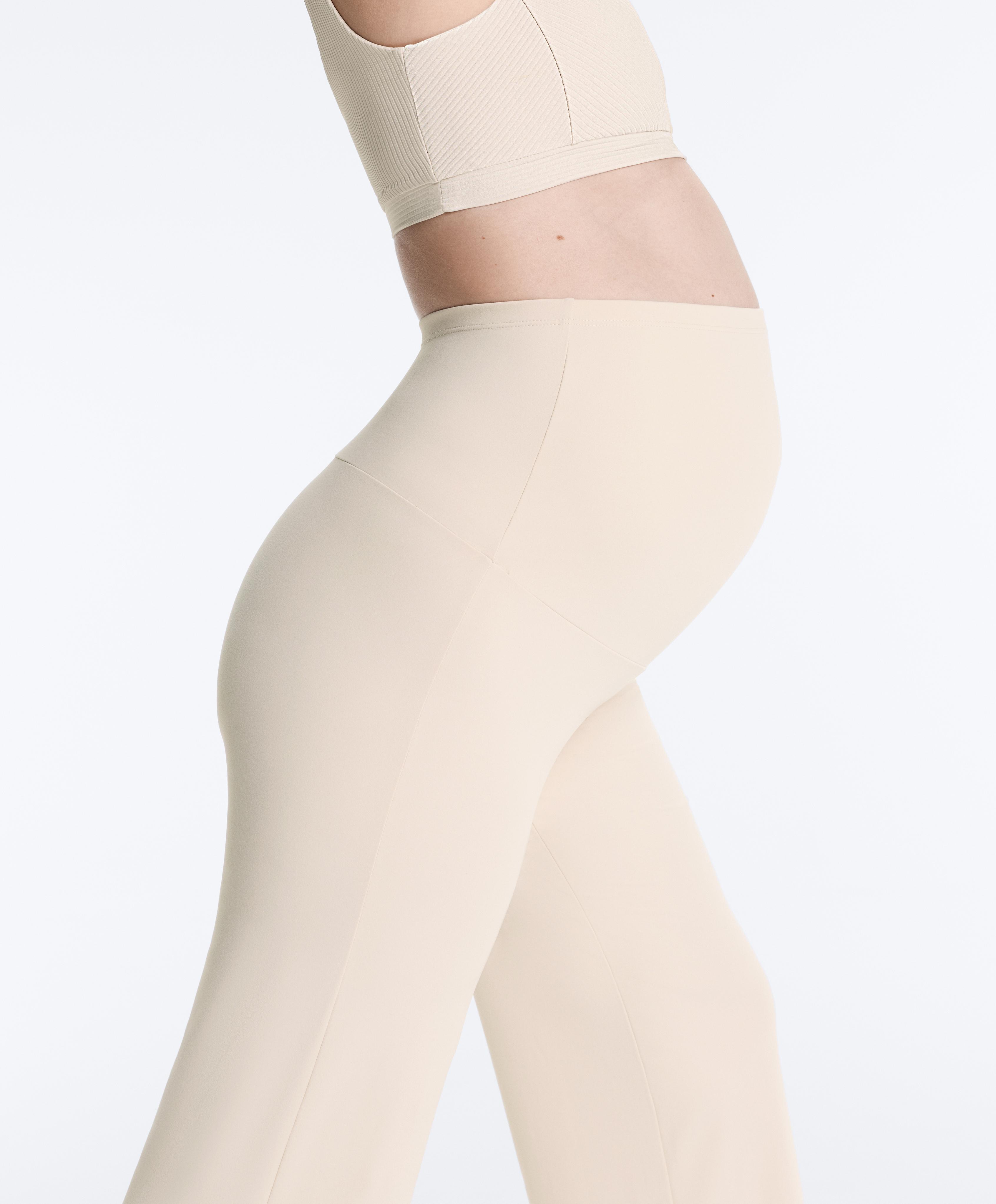 Comfortlux maternity straight-leg trousers — PALE BEIGE