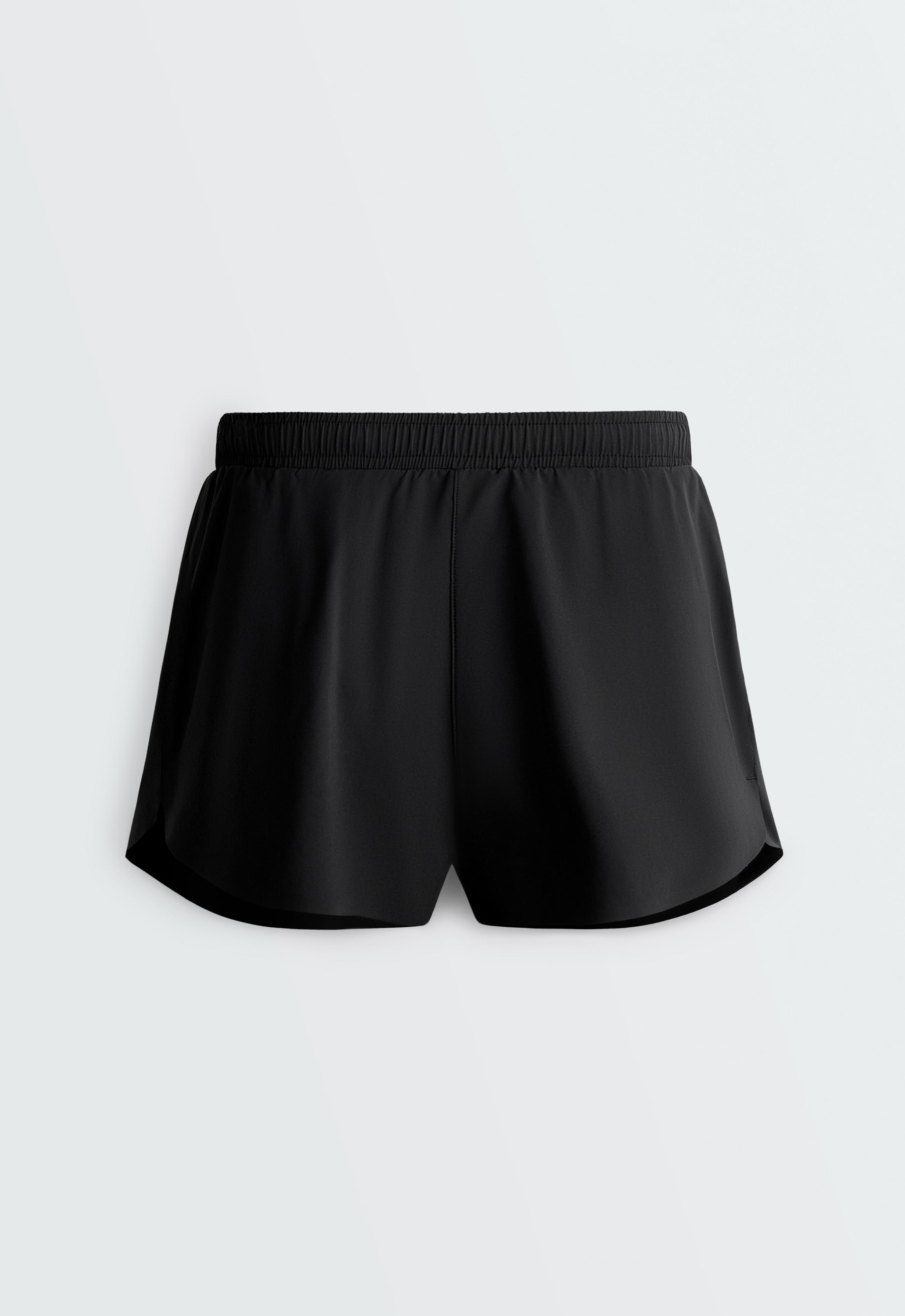 6cm mid-rise technical shorts — BLACK
