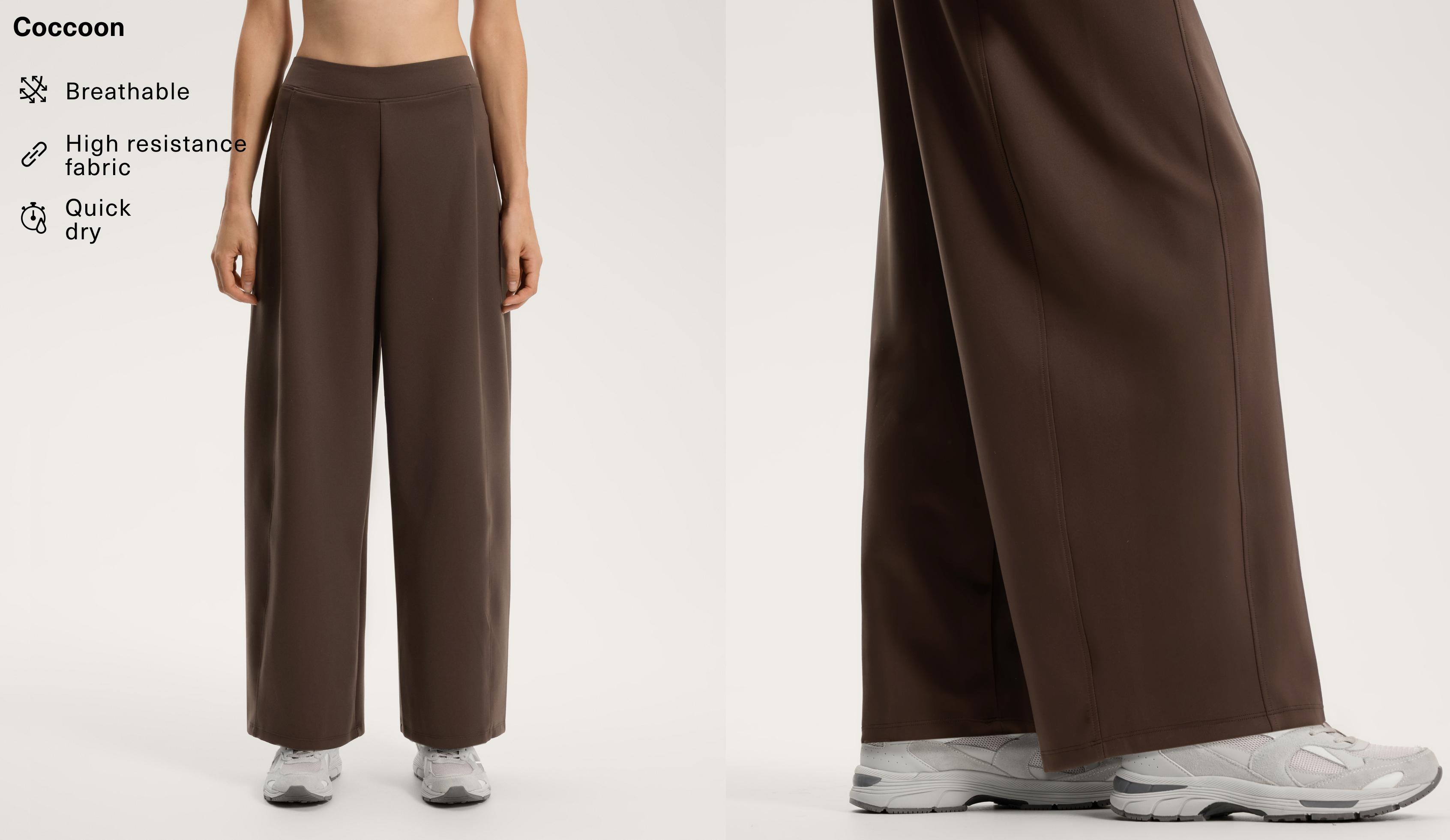 High rise cocoon broek met neopreen effect