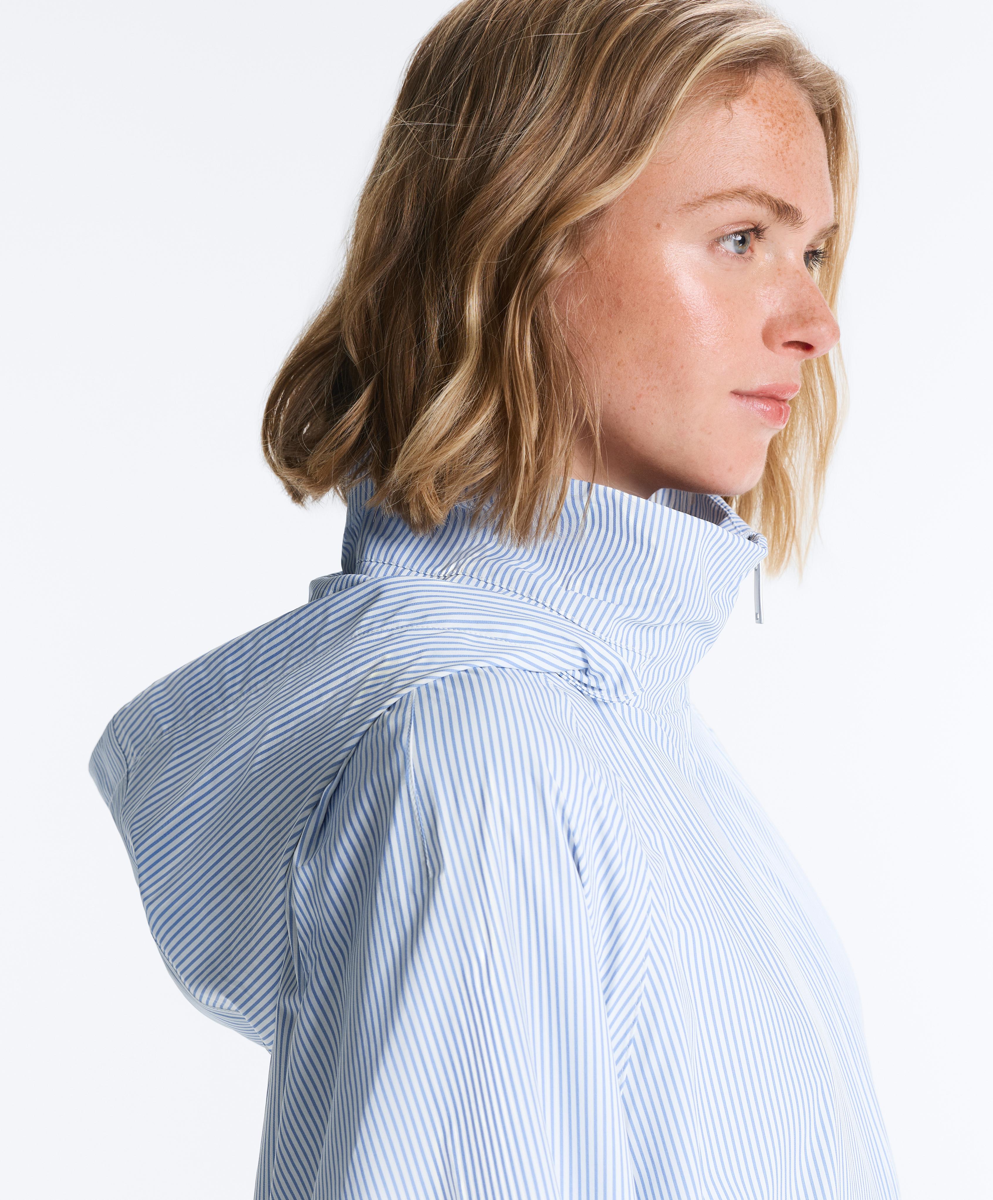 Extra lightweight 10k waterproof striped jacket — PALE BLUE