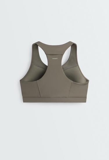 Rapid Dry medium support sports bra with pockets — CHARCOAL GREY 7
