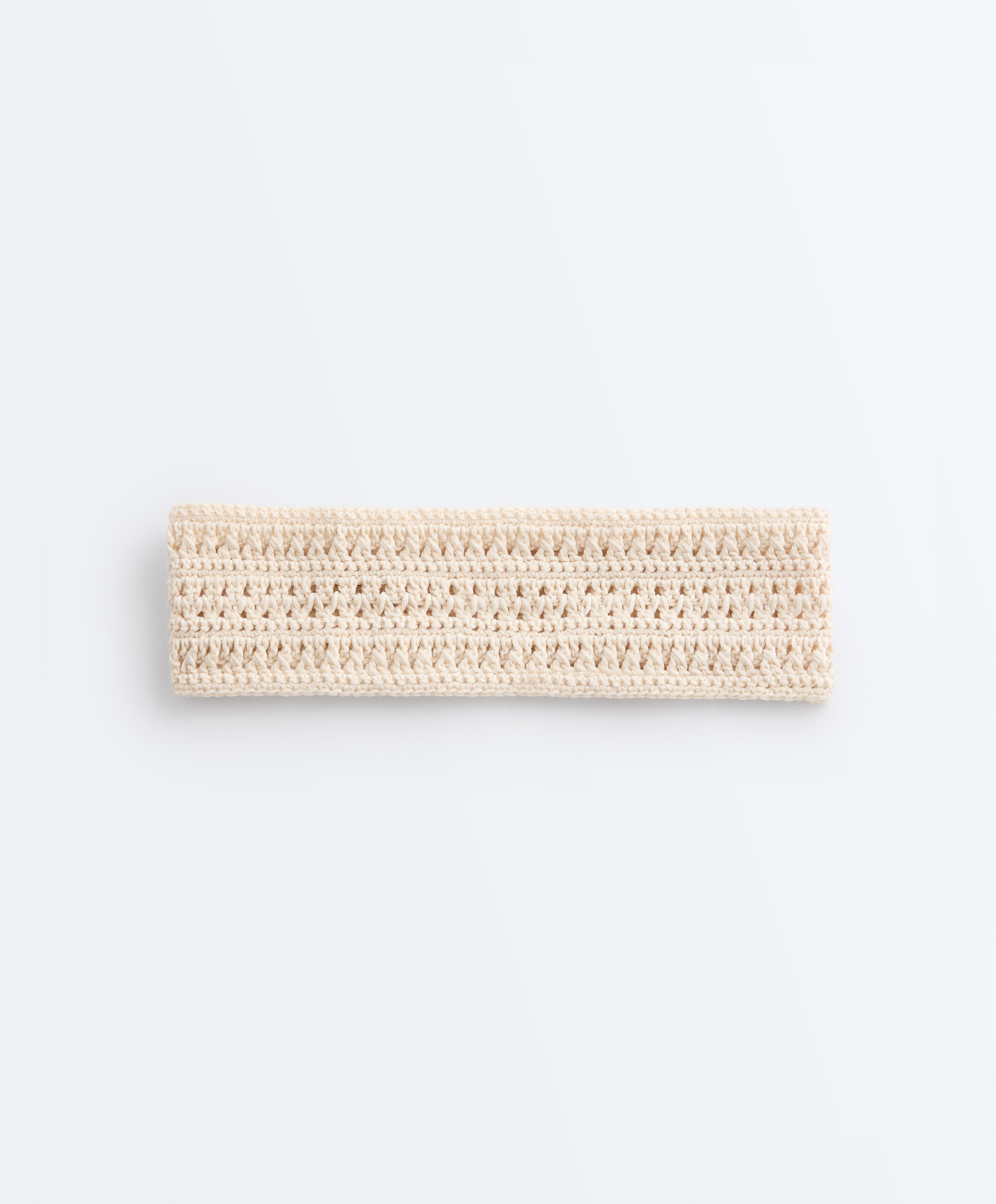 Crochet headband — ECRU