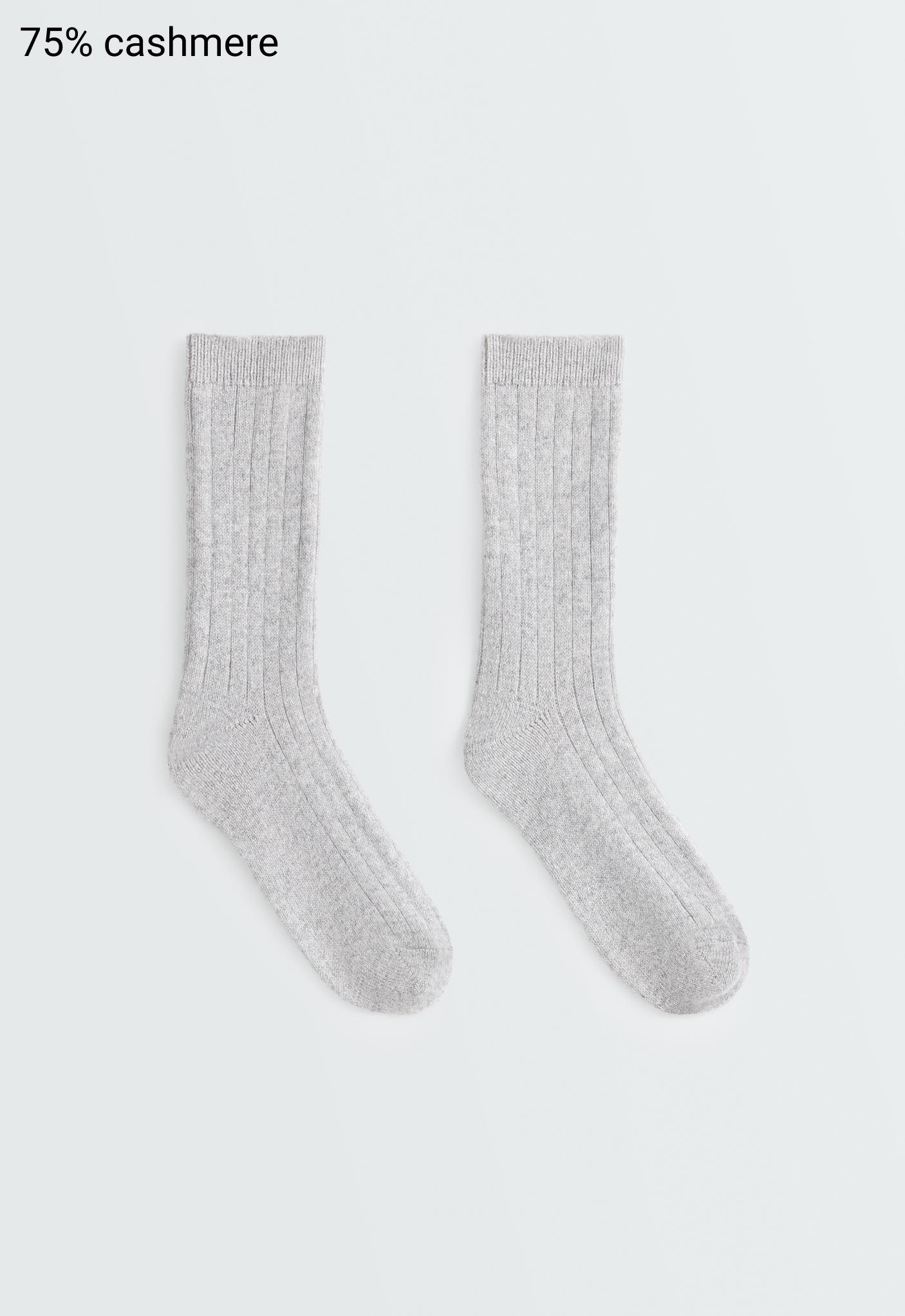 75% cashmere socks — DARK-GREY MELANGE