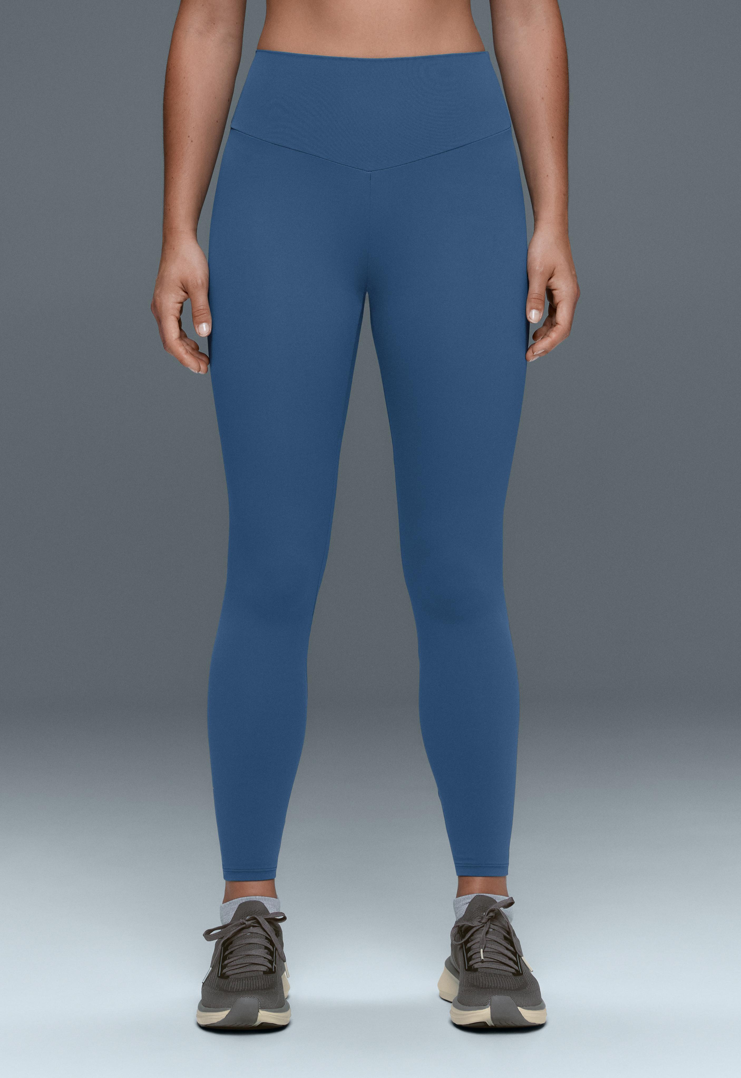 Comfortlux high-waisted ankle-length leggings — MID GREY-BLUE