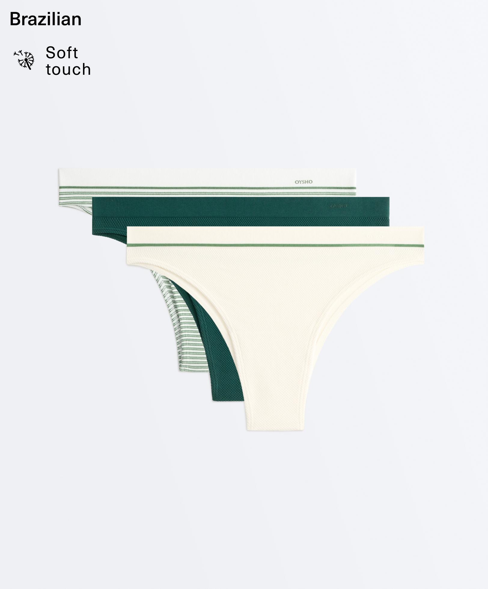 3 polyamide blend pique Brazilian briefs