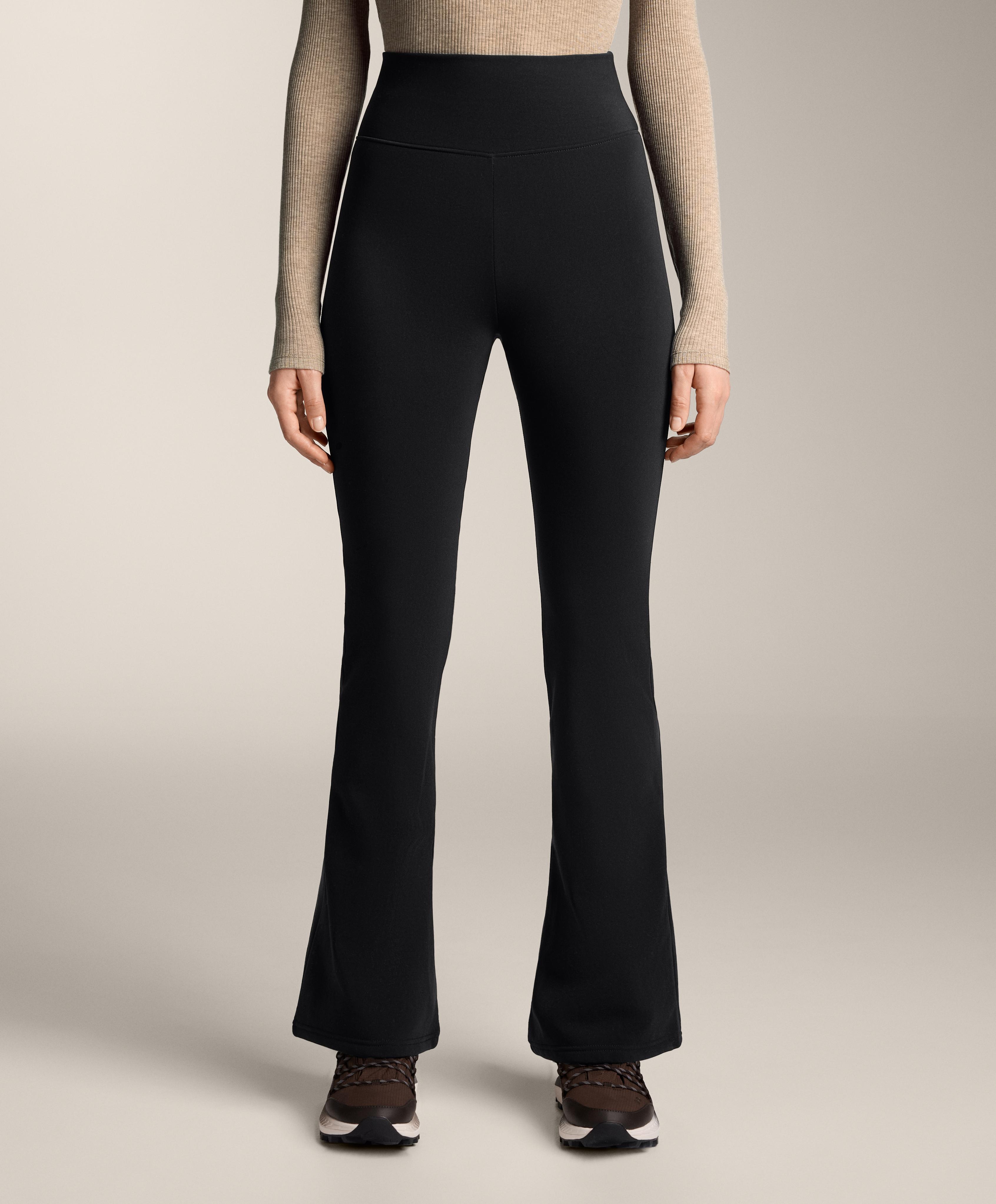 Flare extra Warm seamless super high rise trousers — BLACK