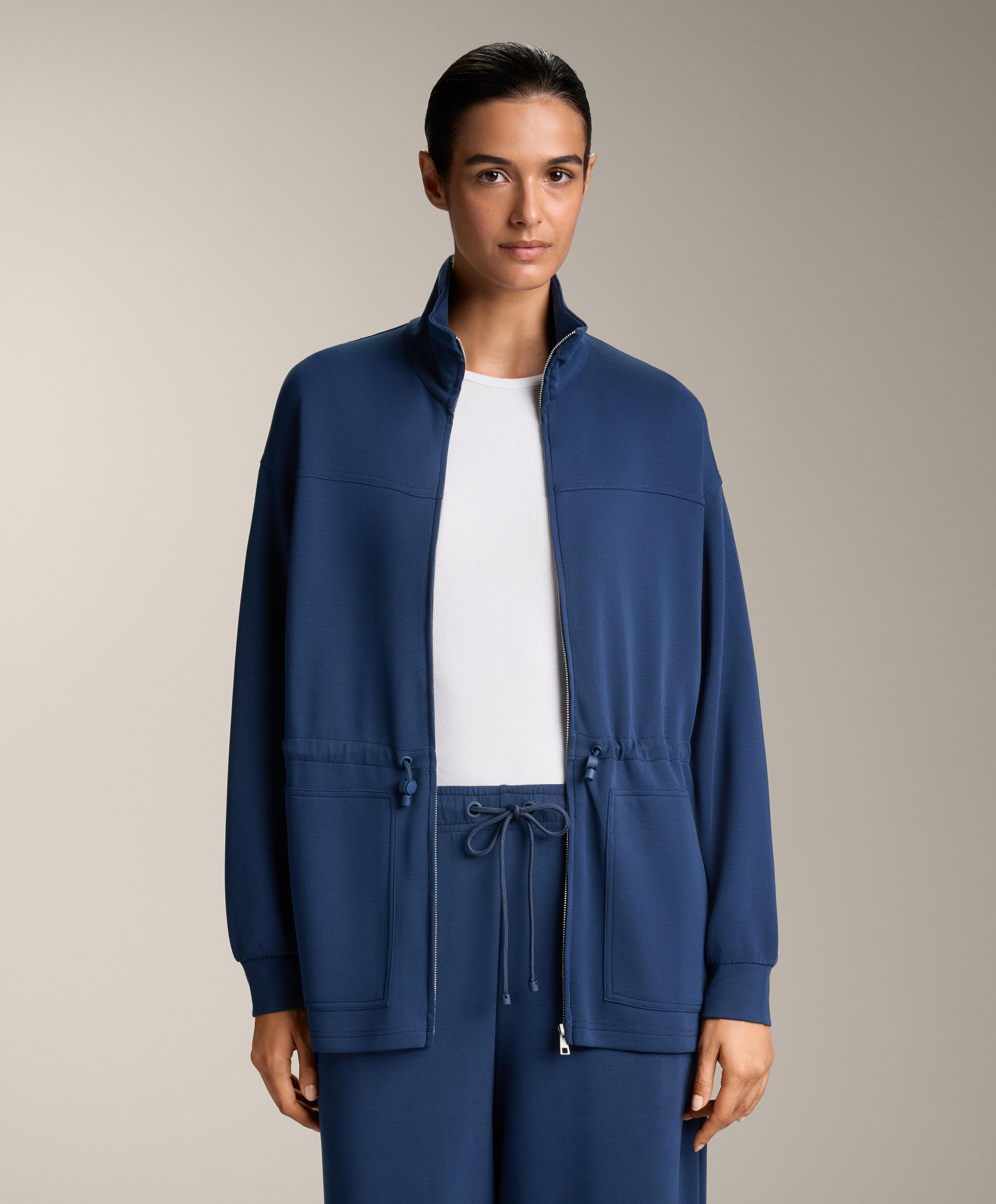 Long soft-touch jacket with modal and pockets - Sale Long soft-touch jacket with modal and pockets - Sale