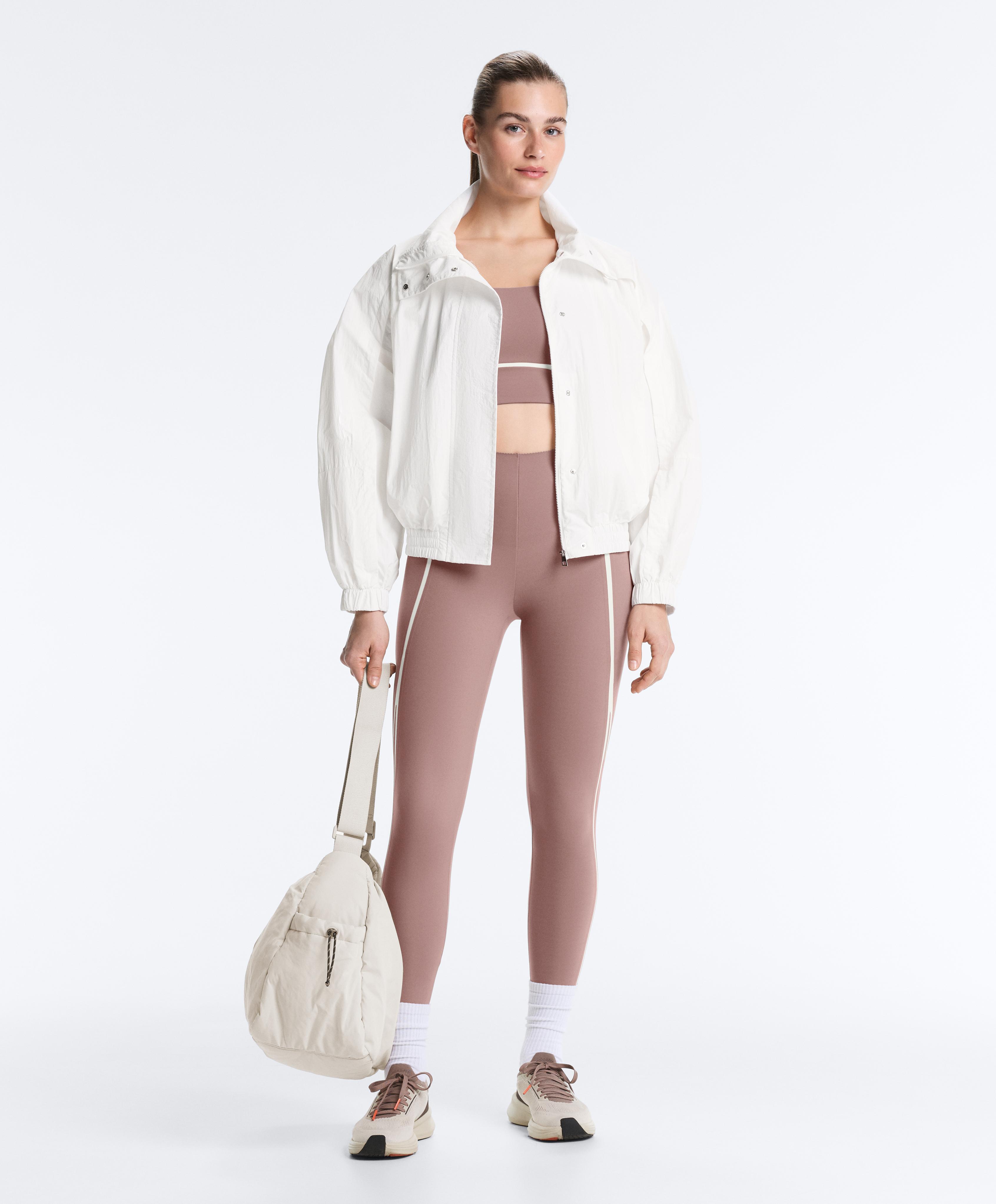 Compressive contrast tank top — DARK LILAC