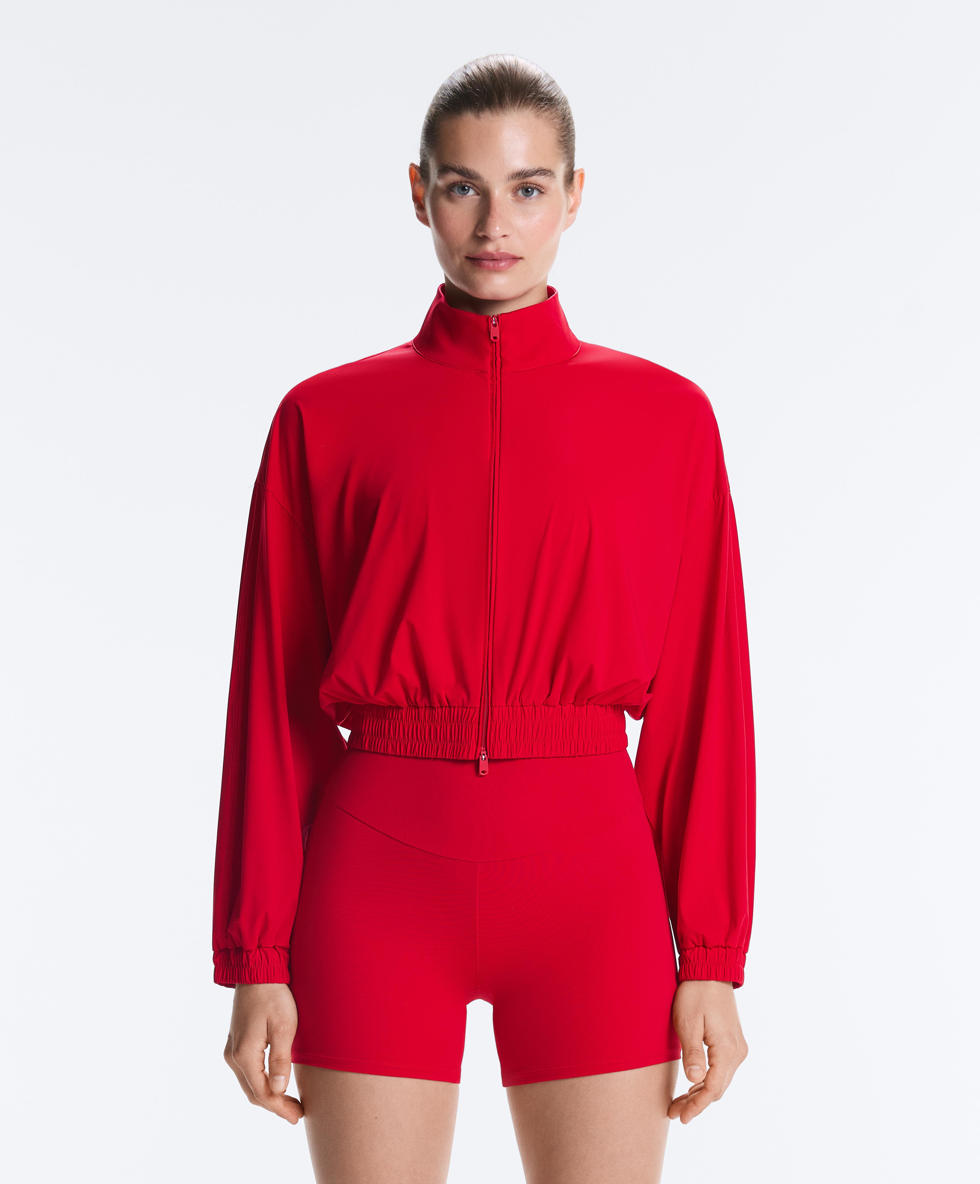Light Touch boxy technical jacket — BRIGHT RED
