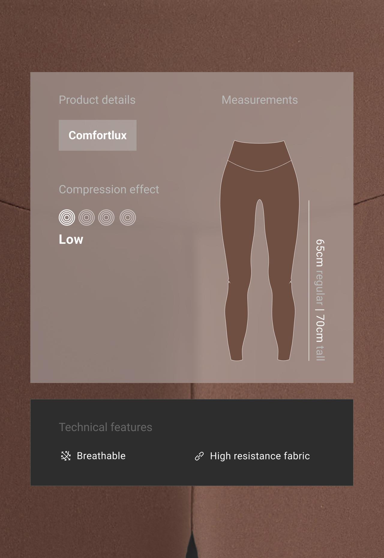 Ankle-length High rise Comfortlux leggings — COCOA