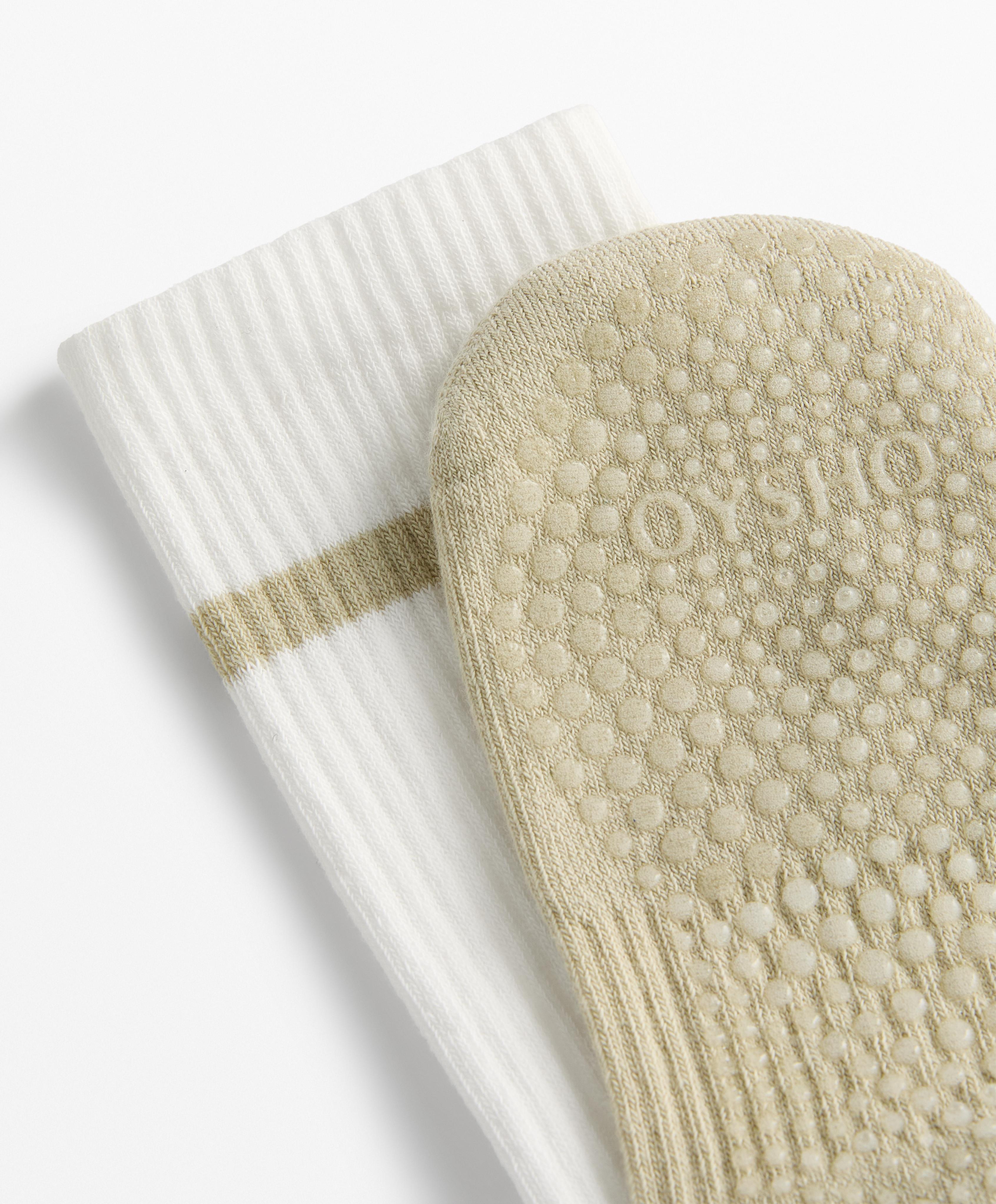 2 pairs of classic cotton blend yoga and Pilates socks