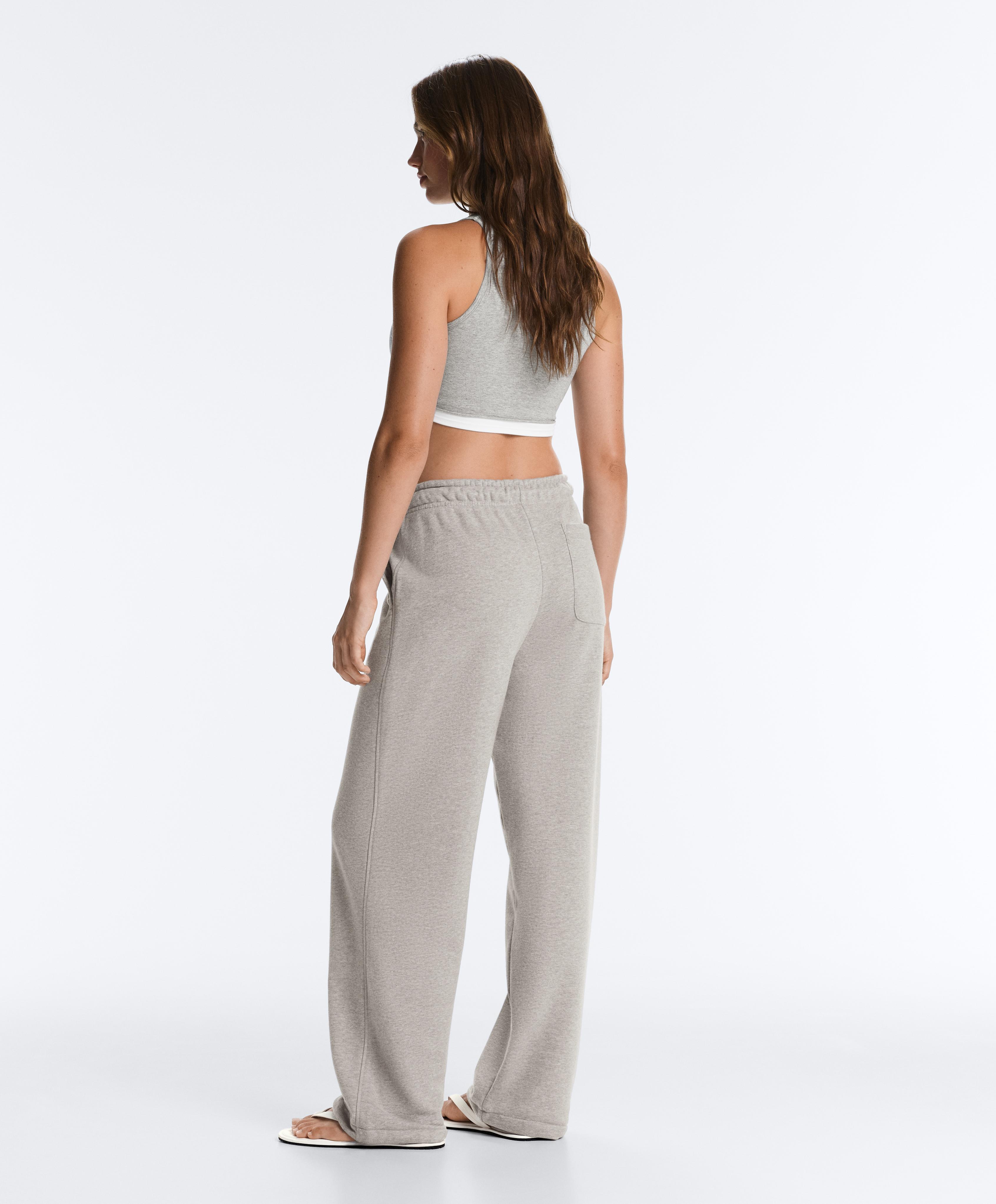 Marl overlay halterneck tank top — GREY MELANGE