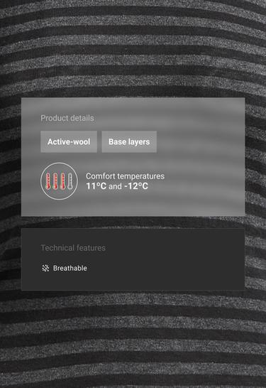 Base layer high-neck striped rib t-shirt — ANTHRACITE 2