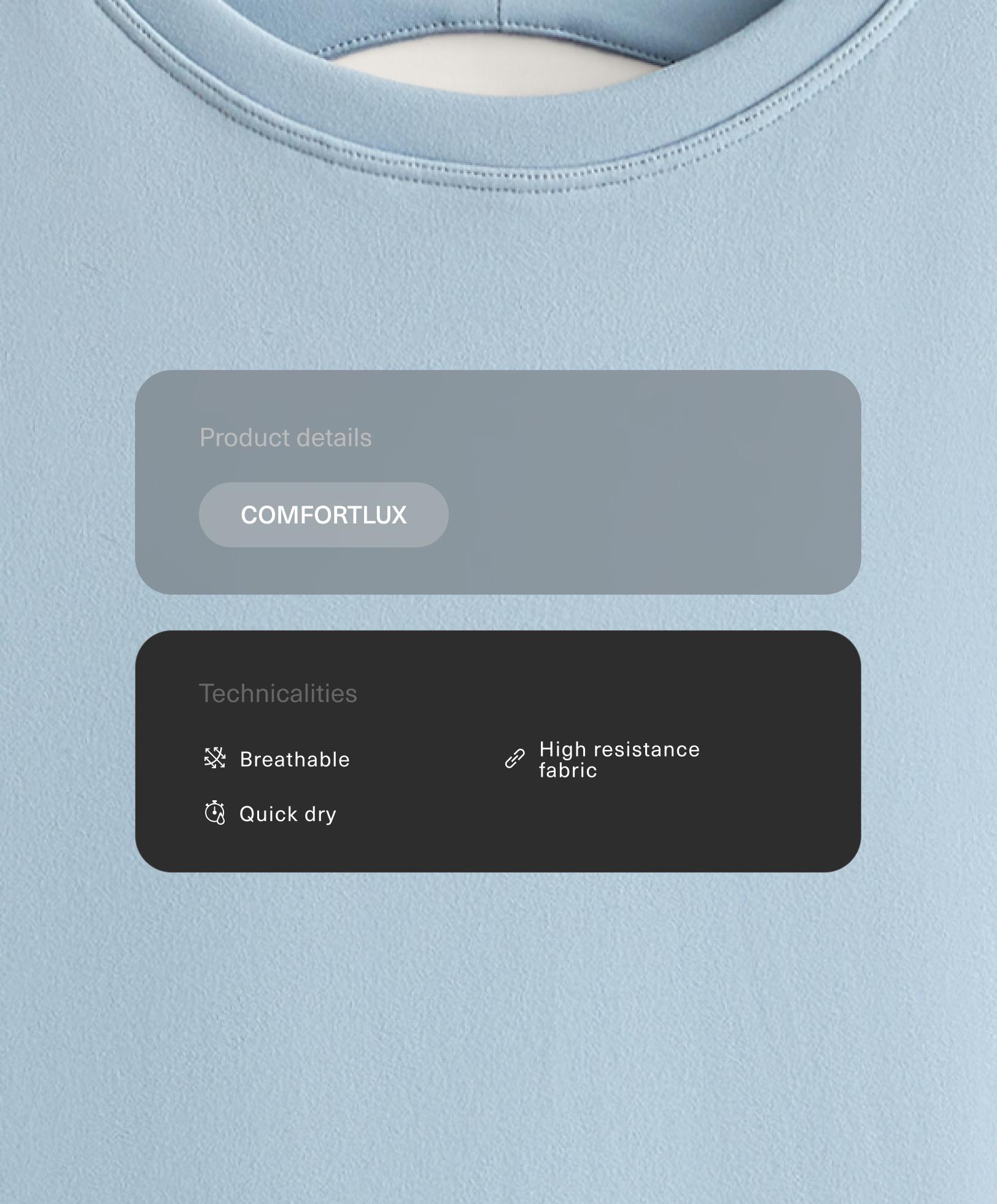 Mono corto comfortlux espalda abierta - Rebajas