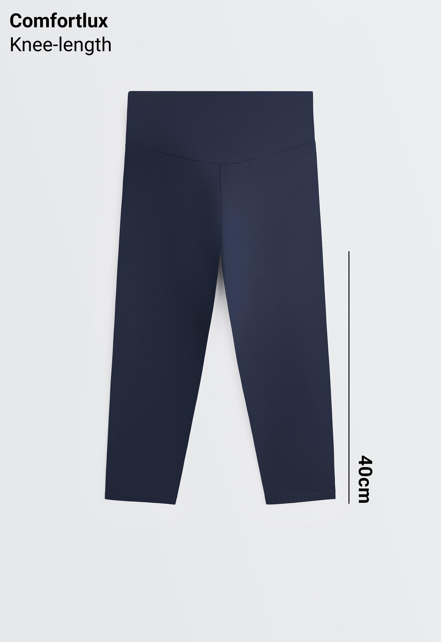 Comfortlux high-rise 40cm knee-length leggings — NAVY BLUE