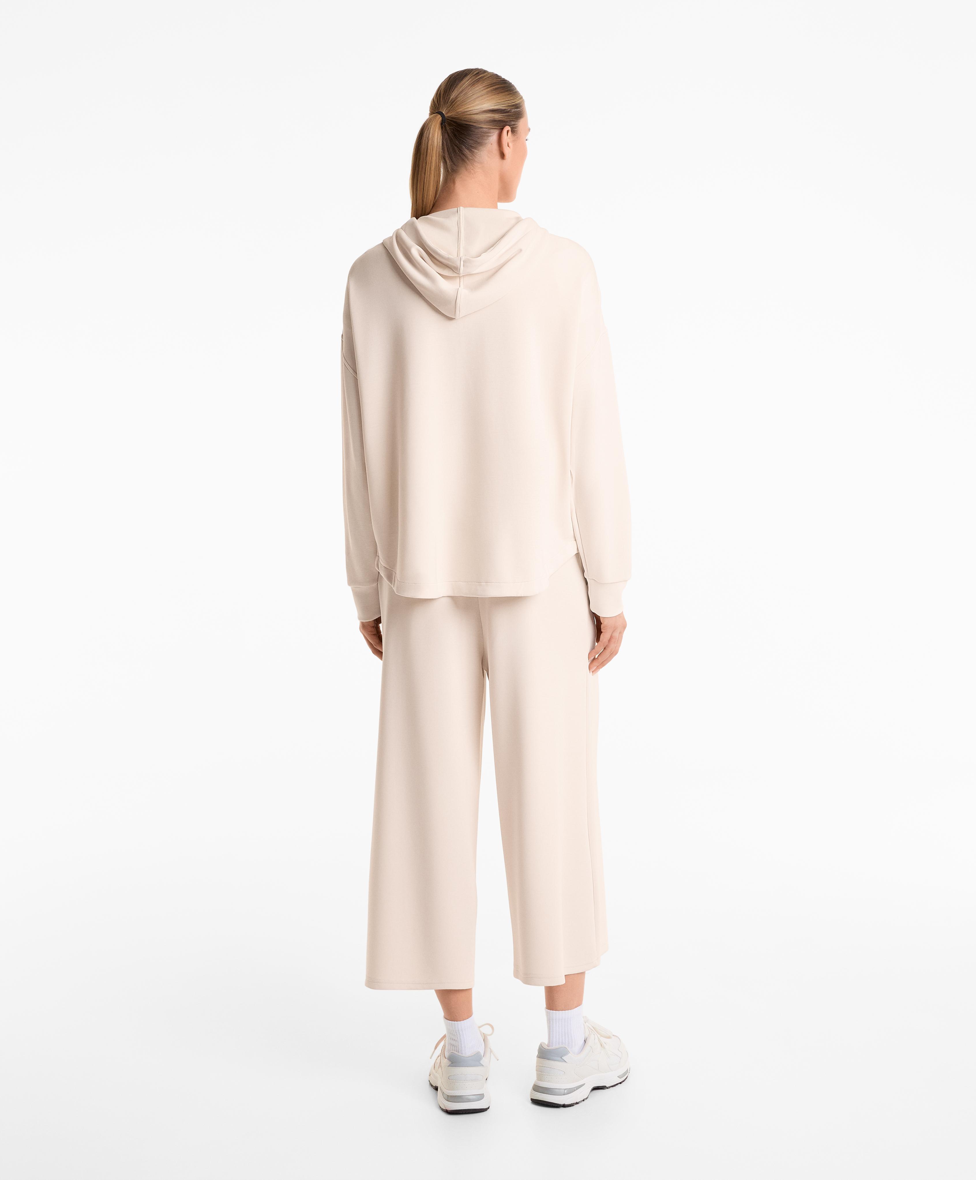 Stone crop wide-leg tracksuit with modal