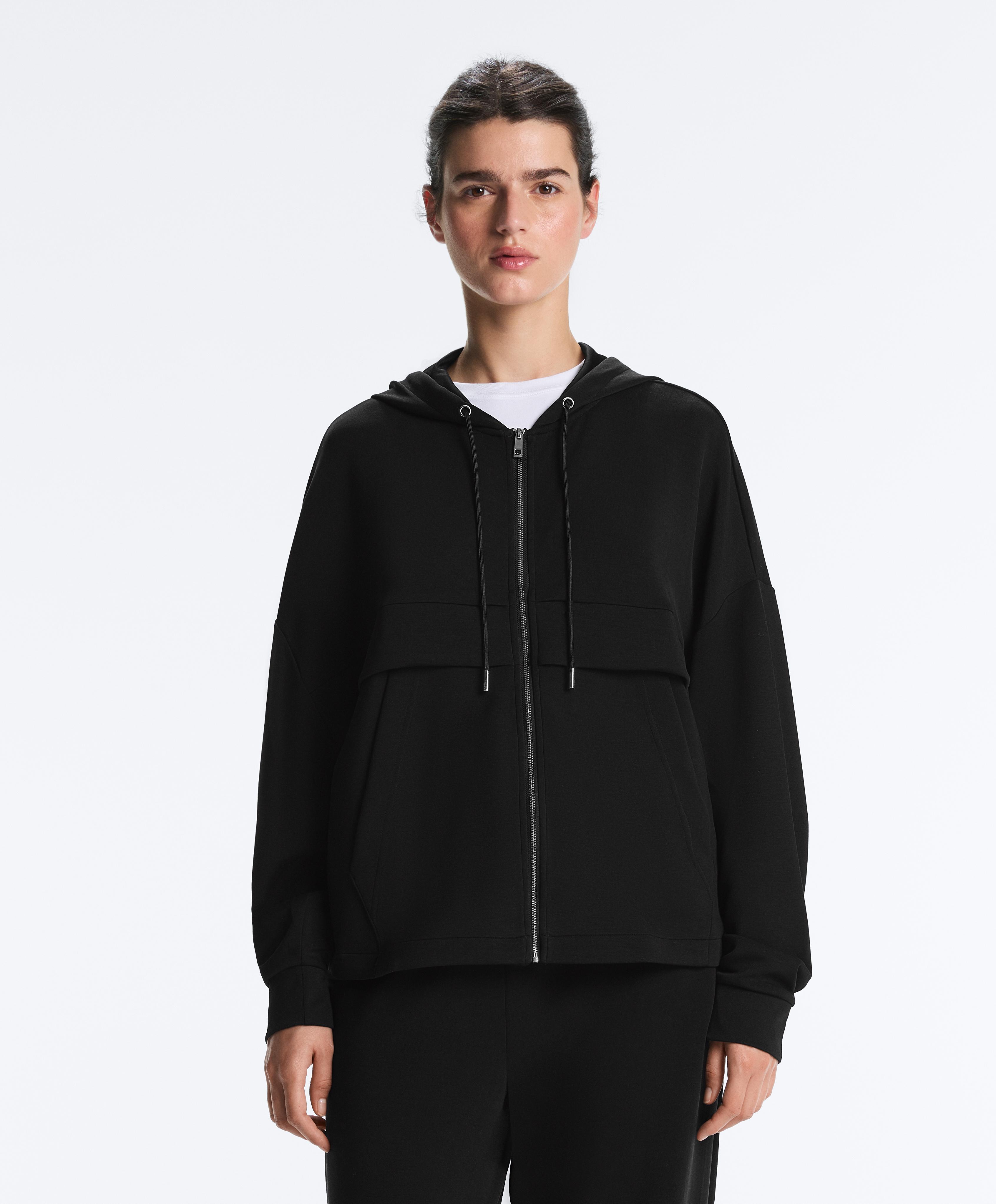 Soft-touch modal sweatshirt with zip