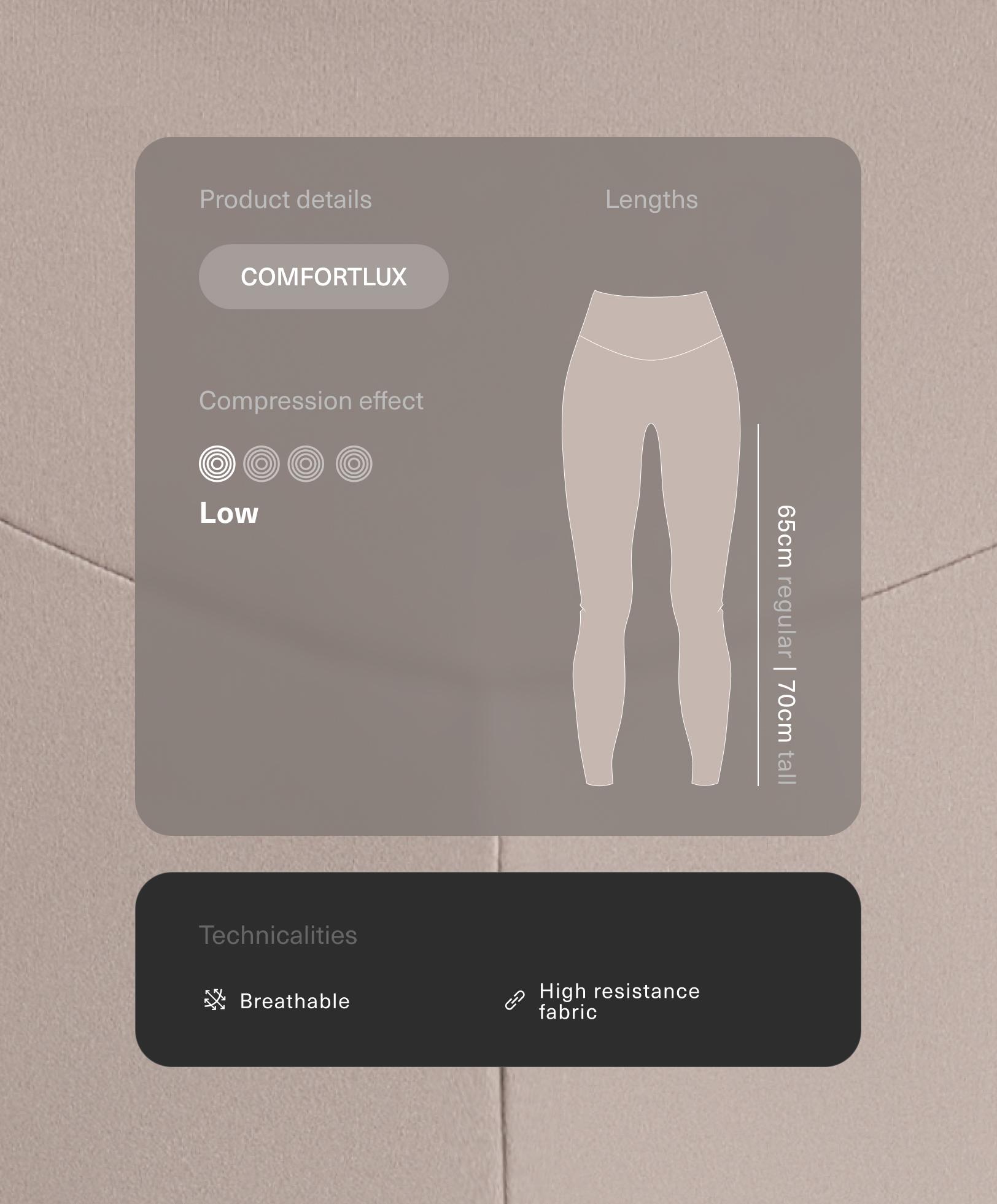 Knöchellange Comfortlux Leggings, höher Bund