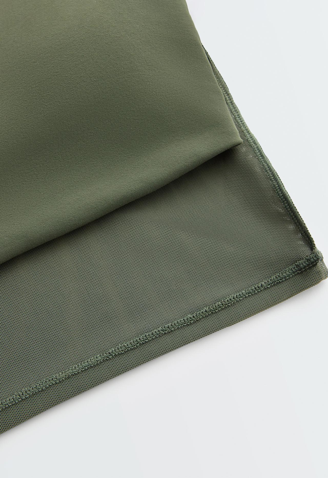 Evermove short-sleeved overlay tank top — KHAKI