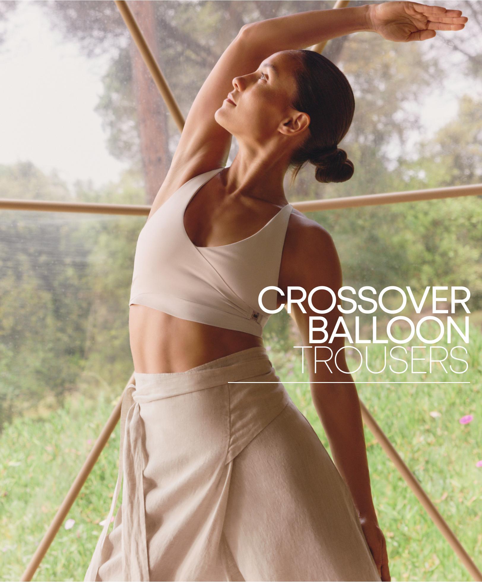 Pantalone na preklop balloon od 100% lana
