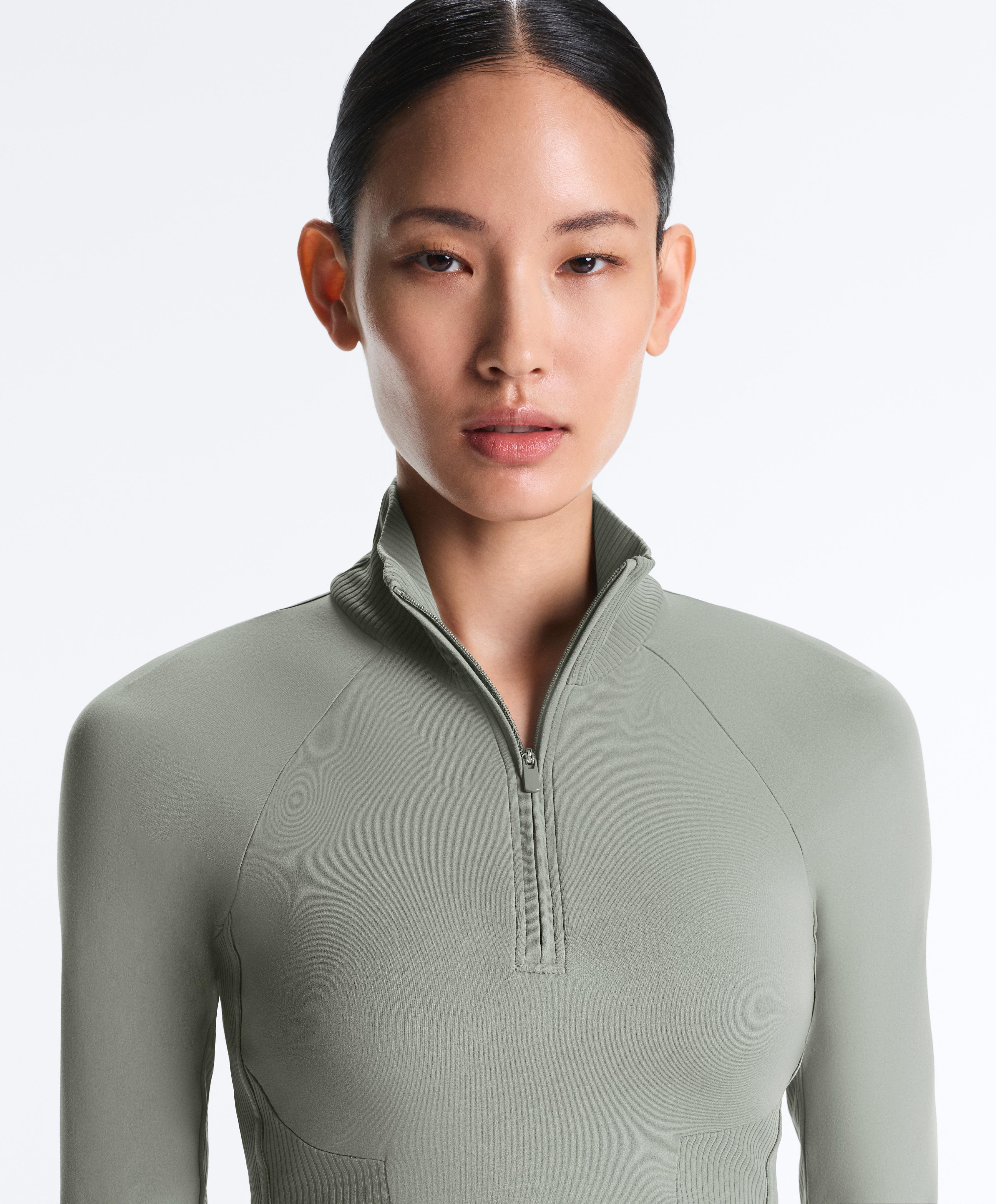 Comfortlux rib long-sleeved T-shirt — KHAKI-GREY