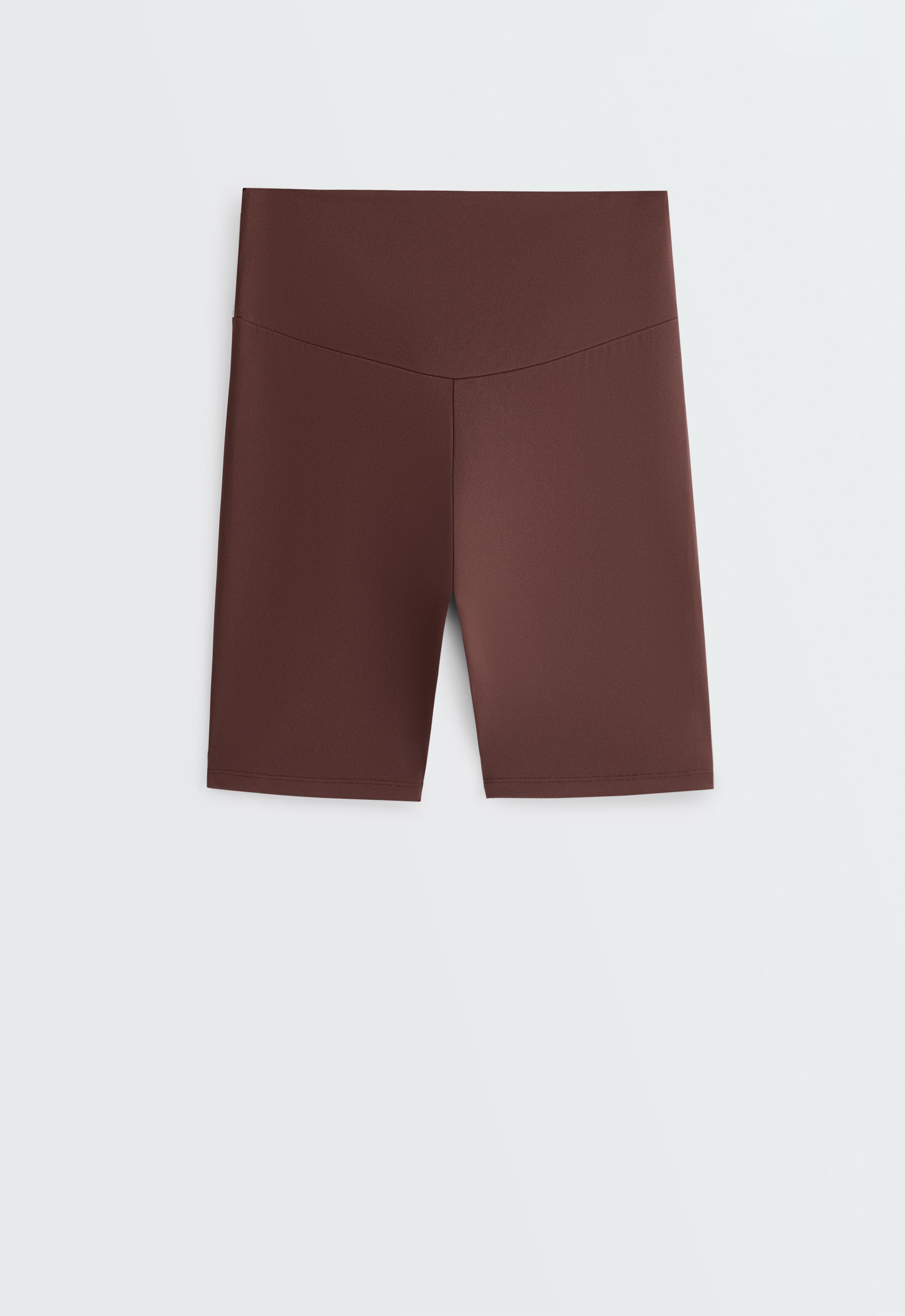 Comfortlux high-rise 20cm biker leggings — CHOCOLATE