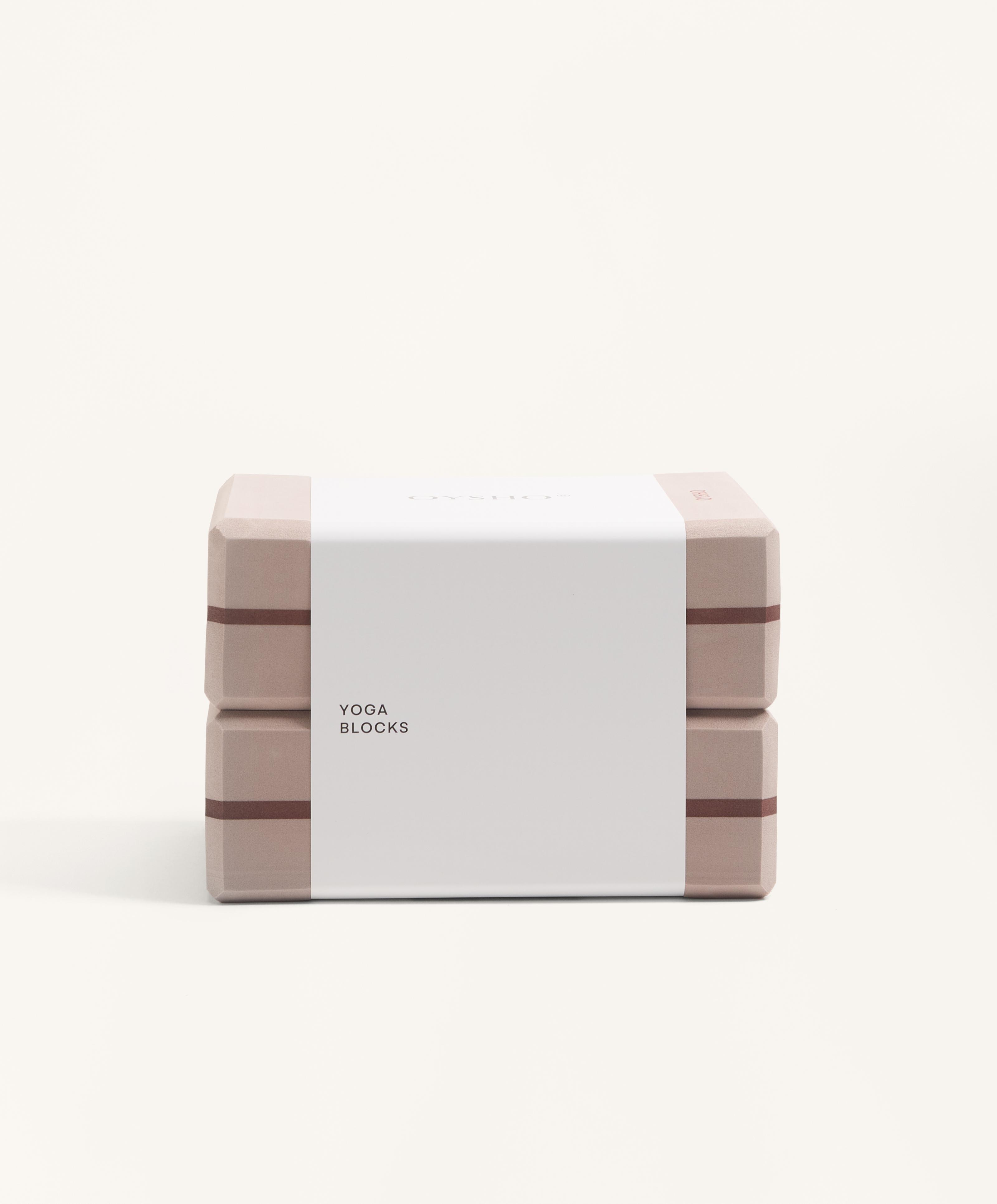 Yoga block pack — BEIGE-PINK