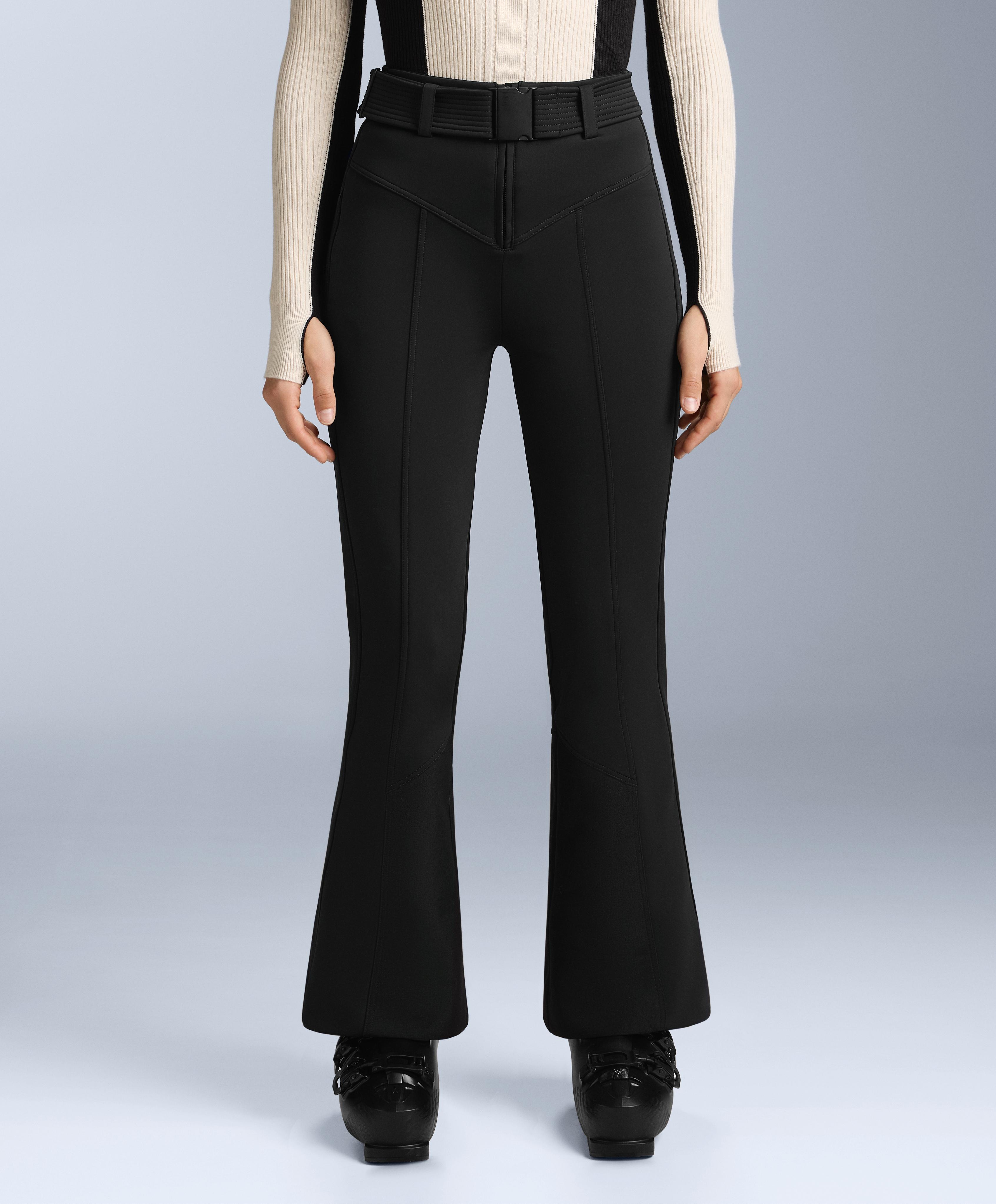 Suya dayanıklı yüksek bel elastik flare KAYAK pantolonu