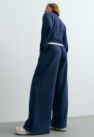Straight-leg trousers with soft-touch modal — NAVY BLUE 5