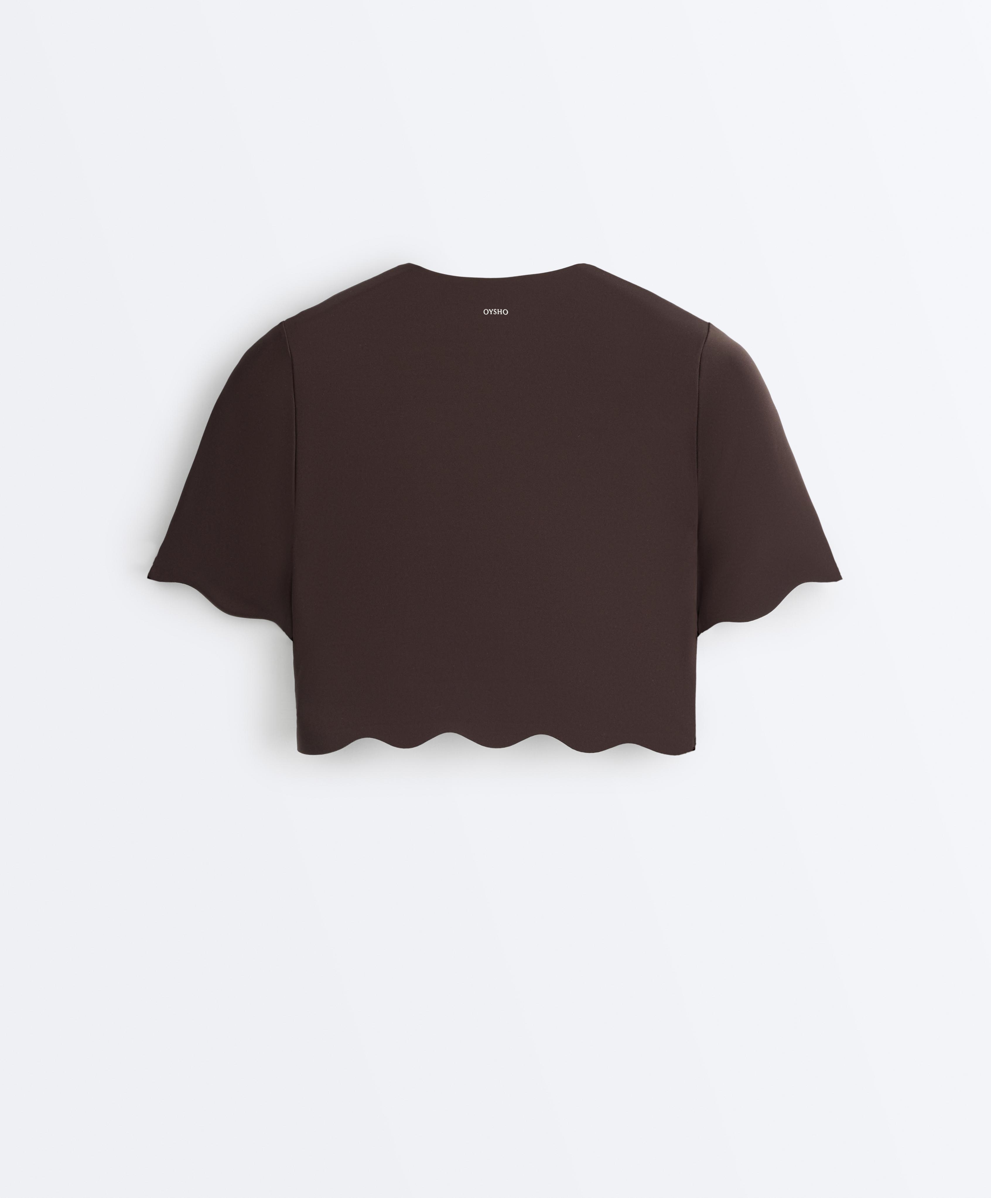Wavy Compressive Tank Top — DARK REDDISH‑BROWN