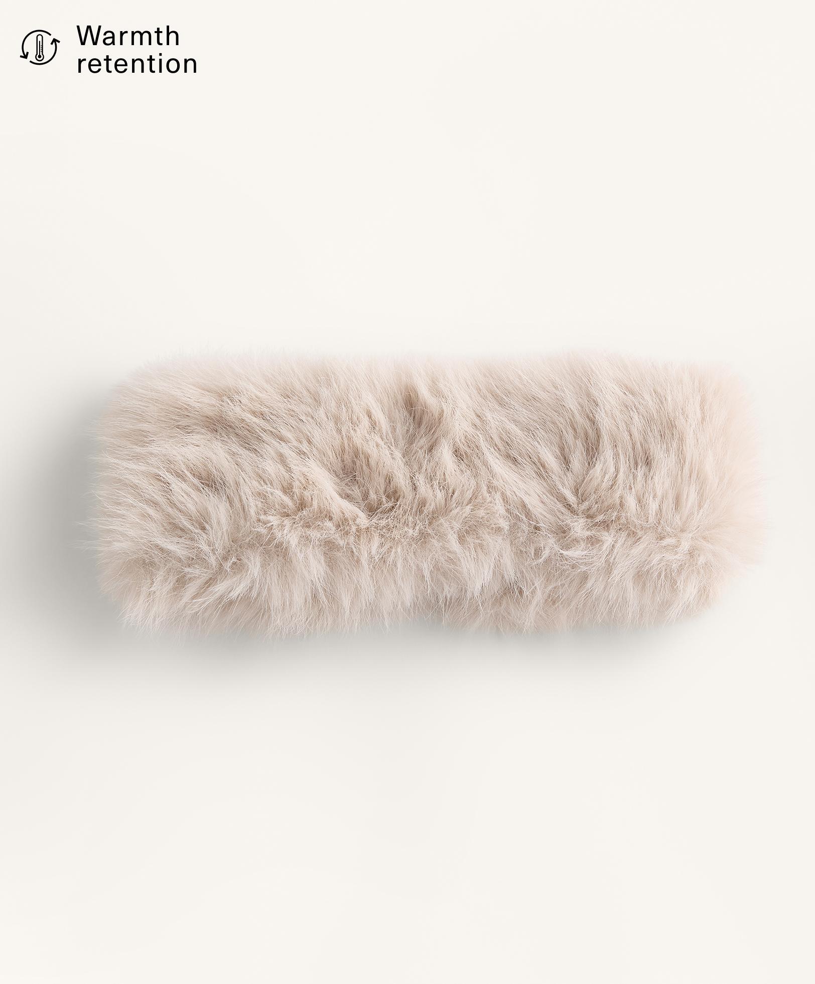 Bandeau à cheveux effet fourrure 10 cm