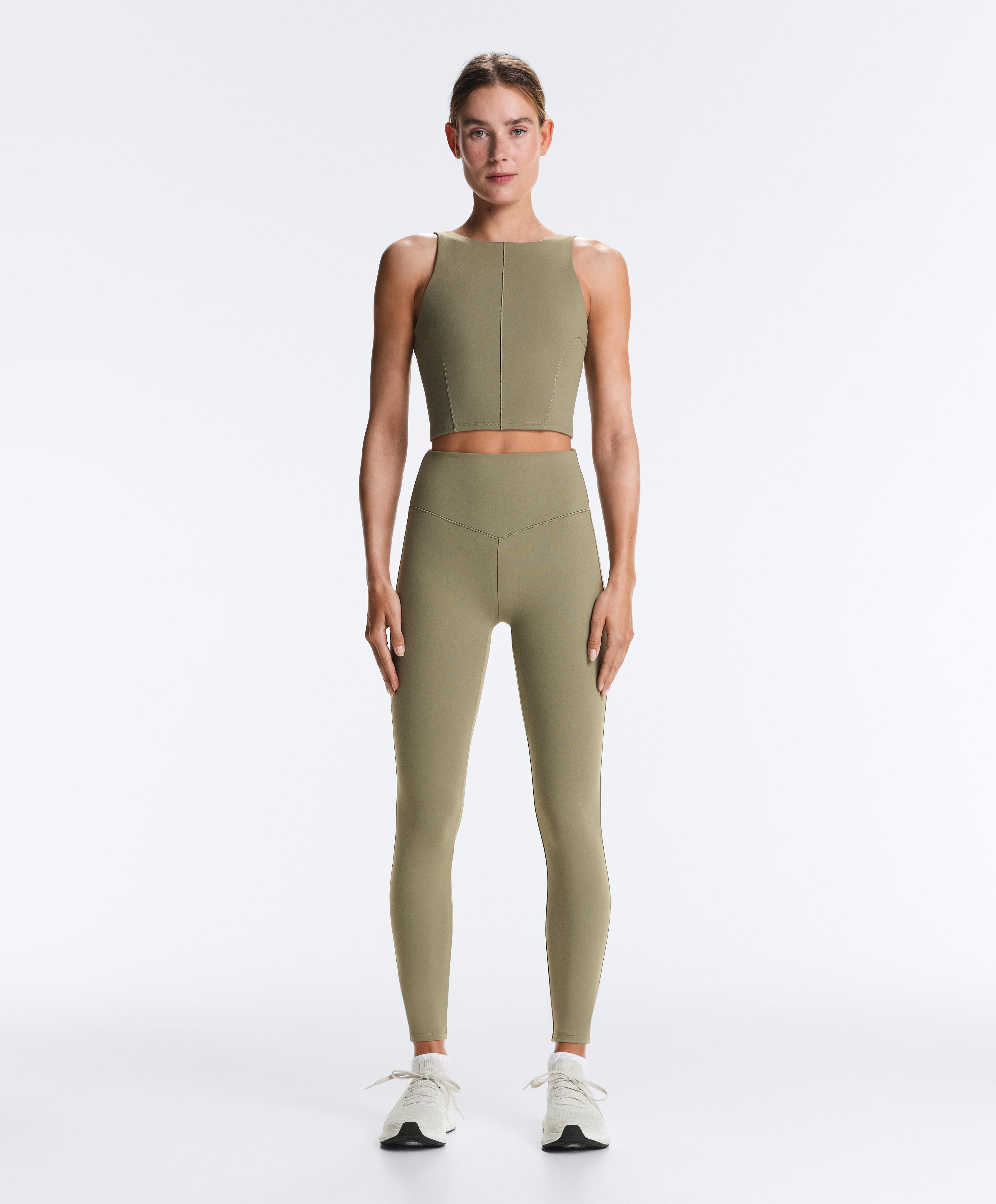 Evermove tank top with straps — WASHED KHAKI