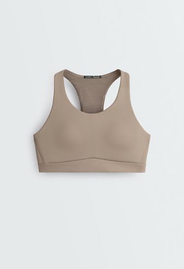 Rapid Dry medium support sports bra with pockets — DARK MINK 6