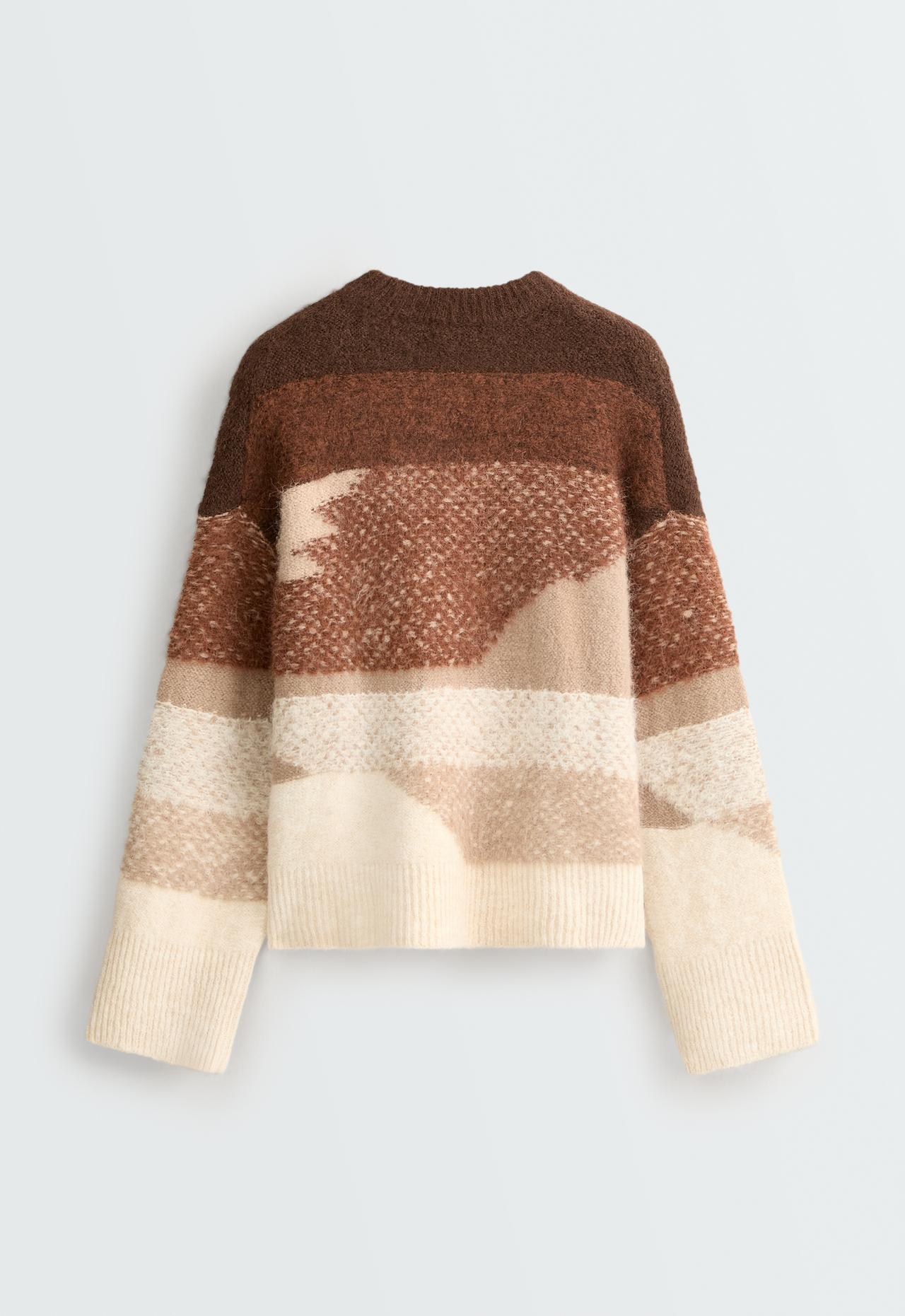 Knit jacquard jumper — ECRU