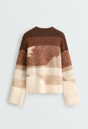 Knit jacquard jumper — ECRU 6