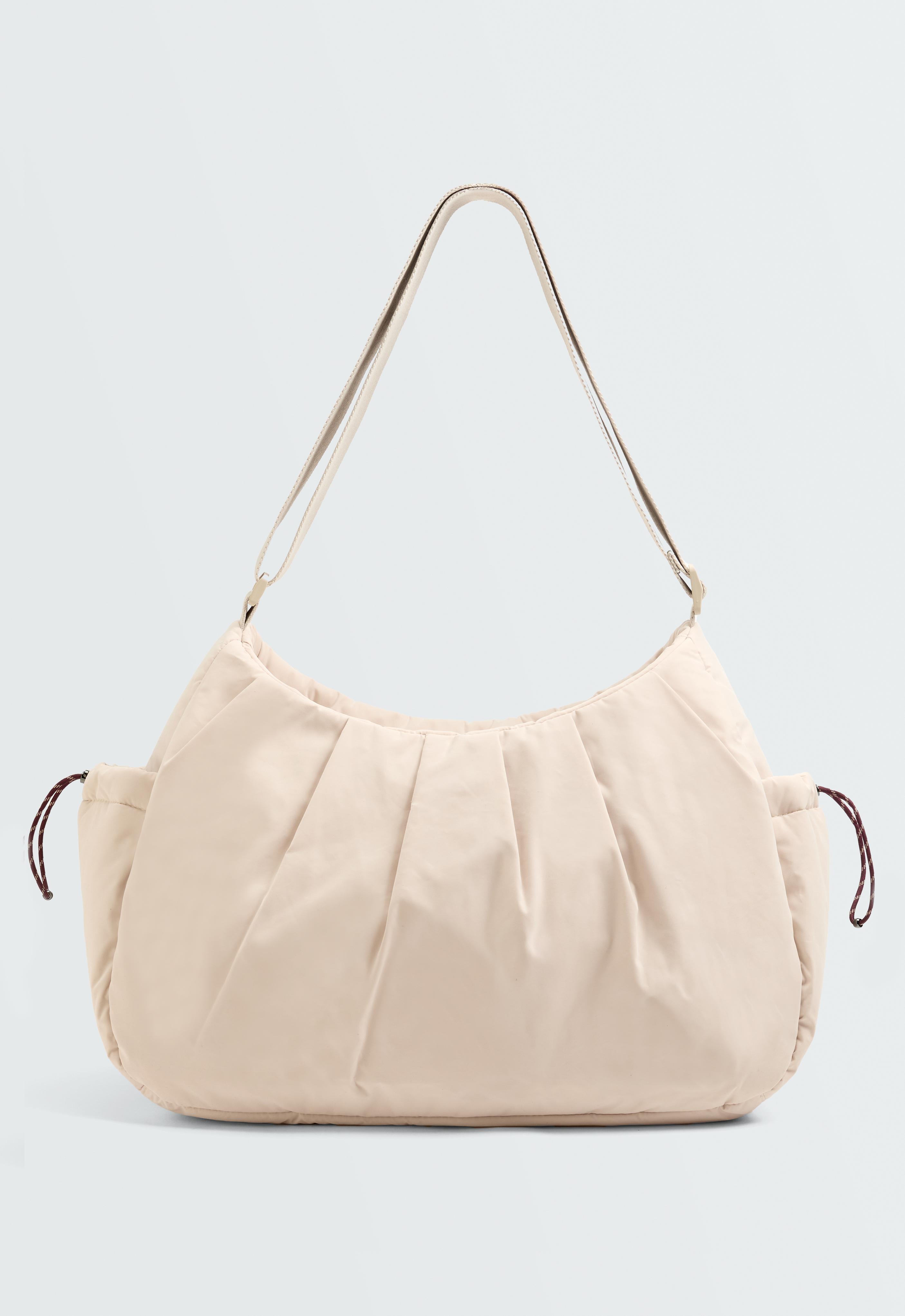 Shopper bag with side pockets — ECRU